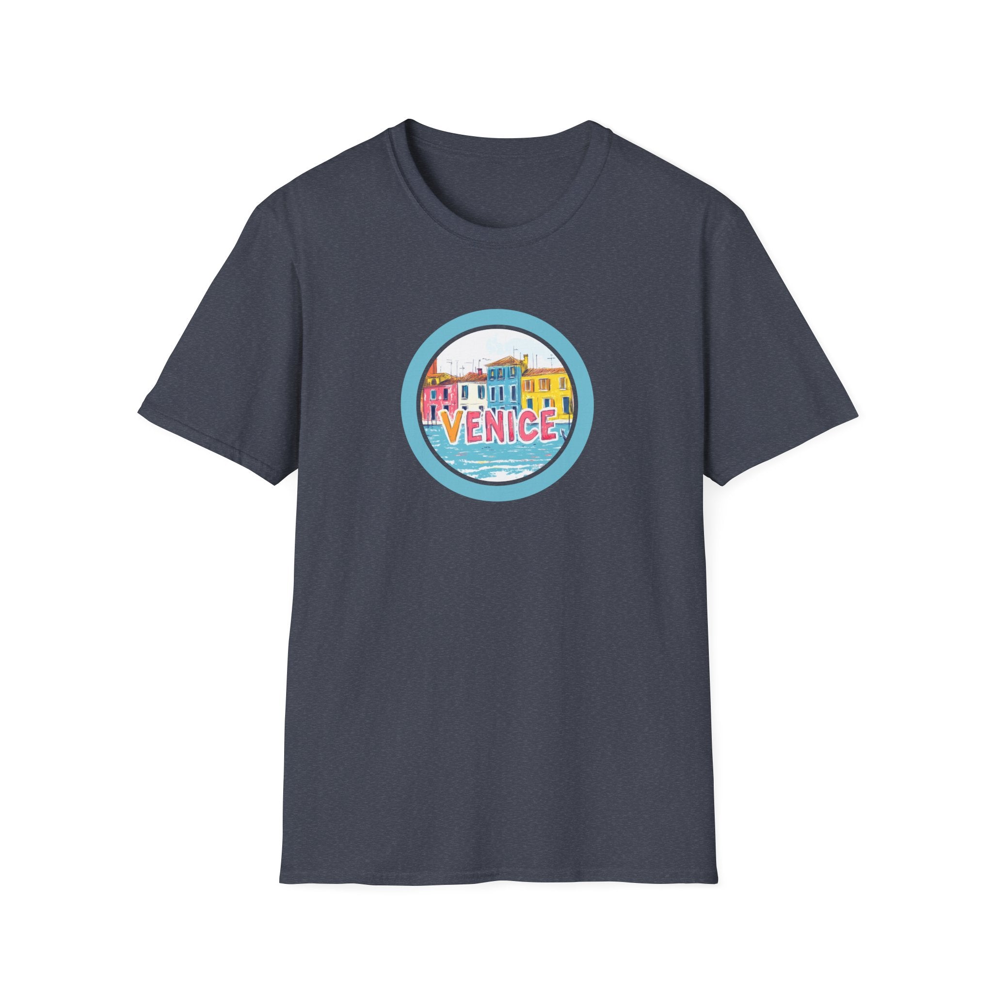 Colorful Venice Canal Illustration T-Shirt | Travel Souvenir