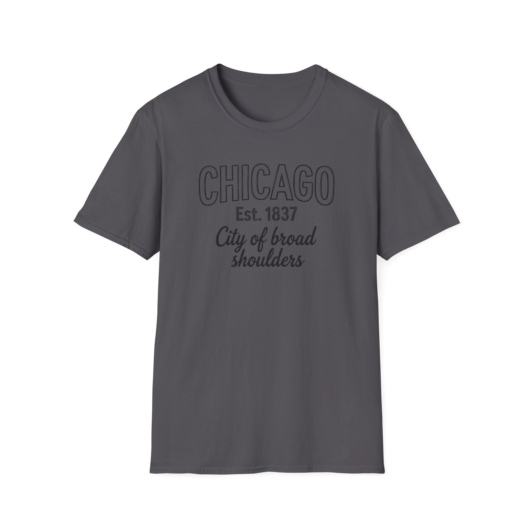 Chicago "City of Broad Shoulders" T-Shirt — Est. 1837 Vintage City Tee