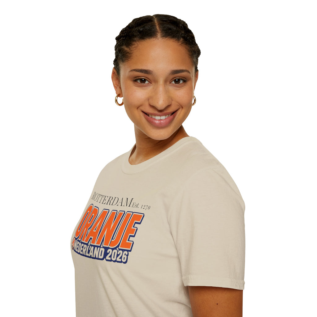 Oranje Nederland 2026 T-Shirt — Rotterdam Football Fan Tee