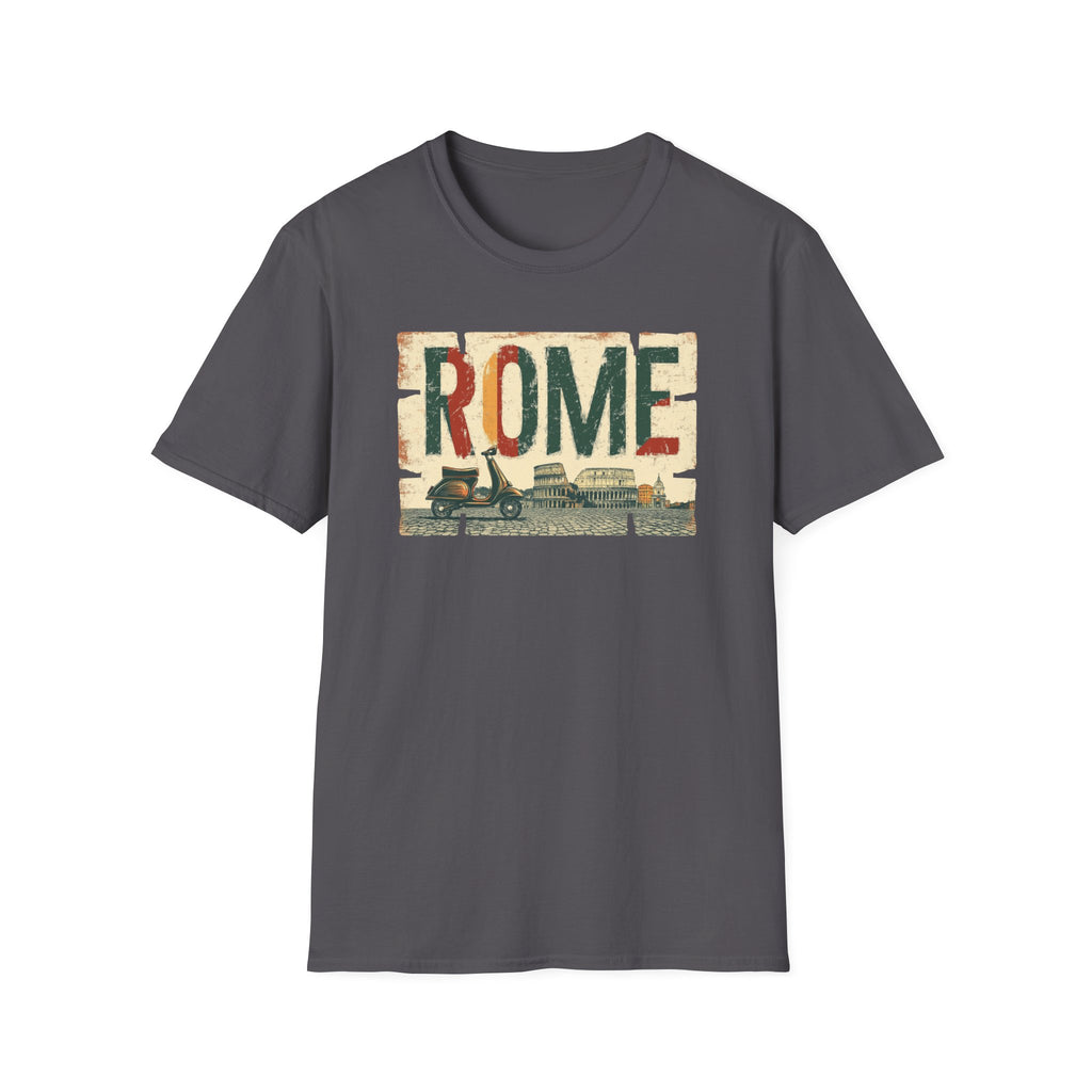 Vintage Rome Graphic T-Shirt | Italian Travel Retro Skyline