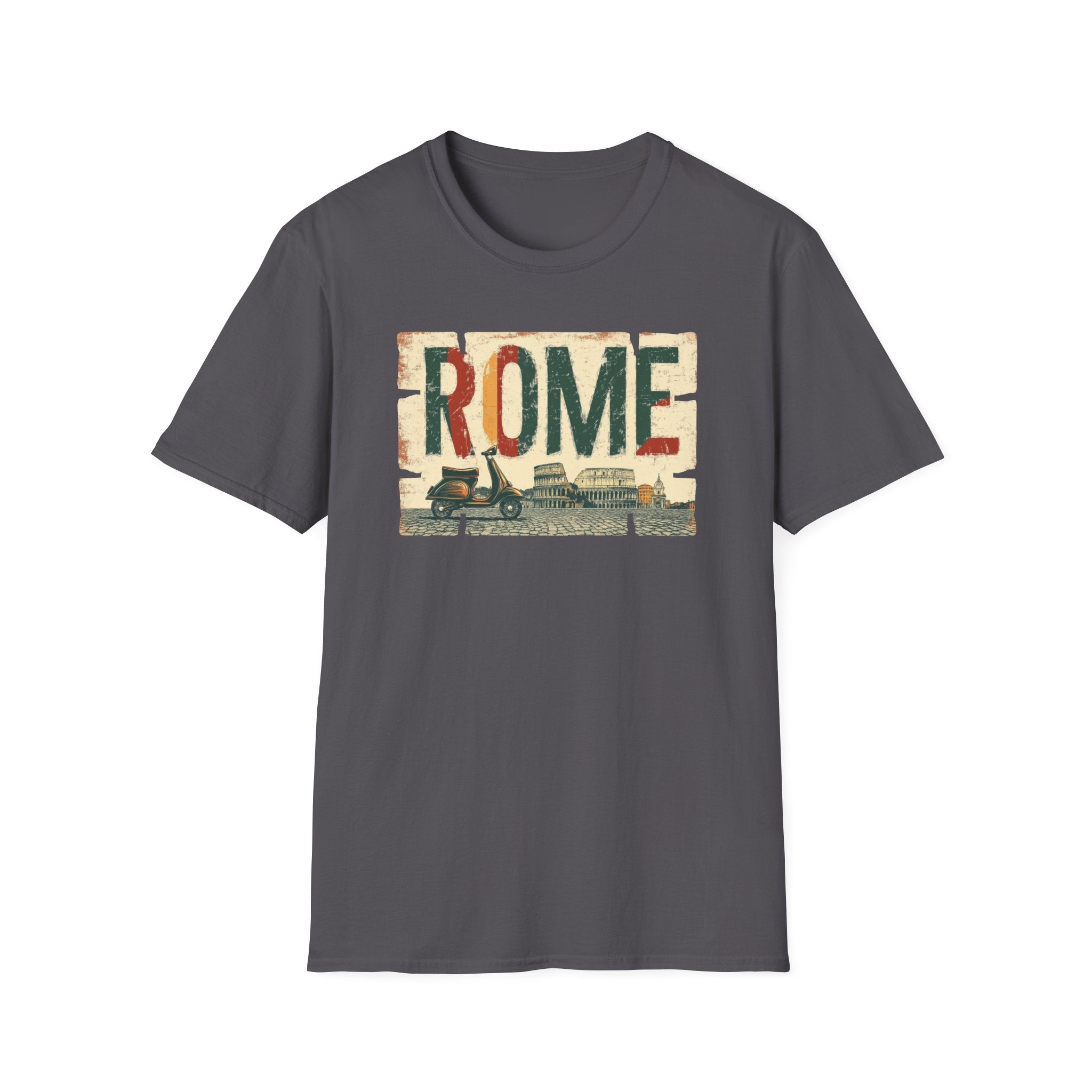 Vintage Rome Graphic T-Shirt | Italian Travel Retro Skyline