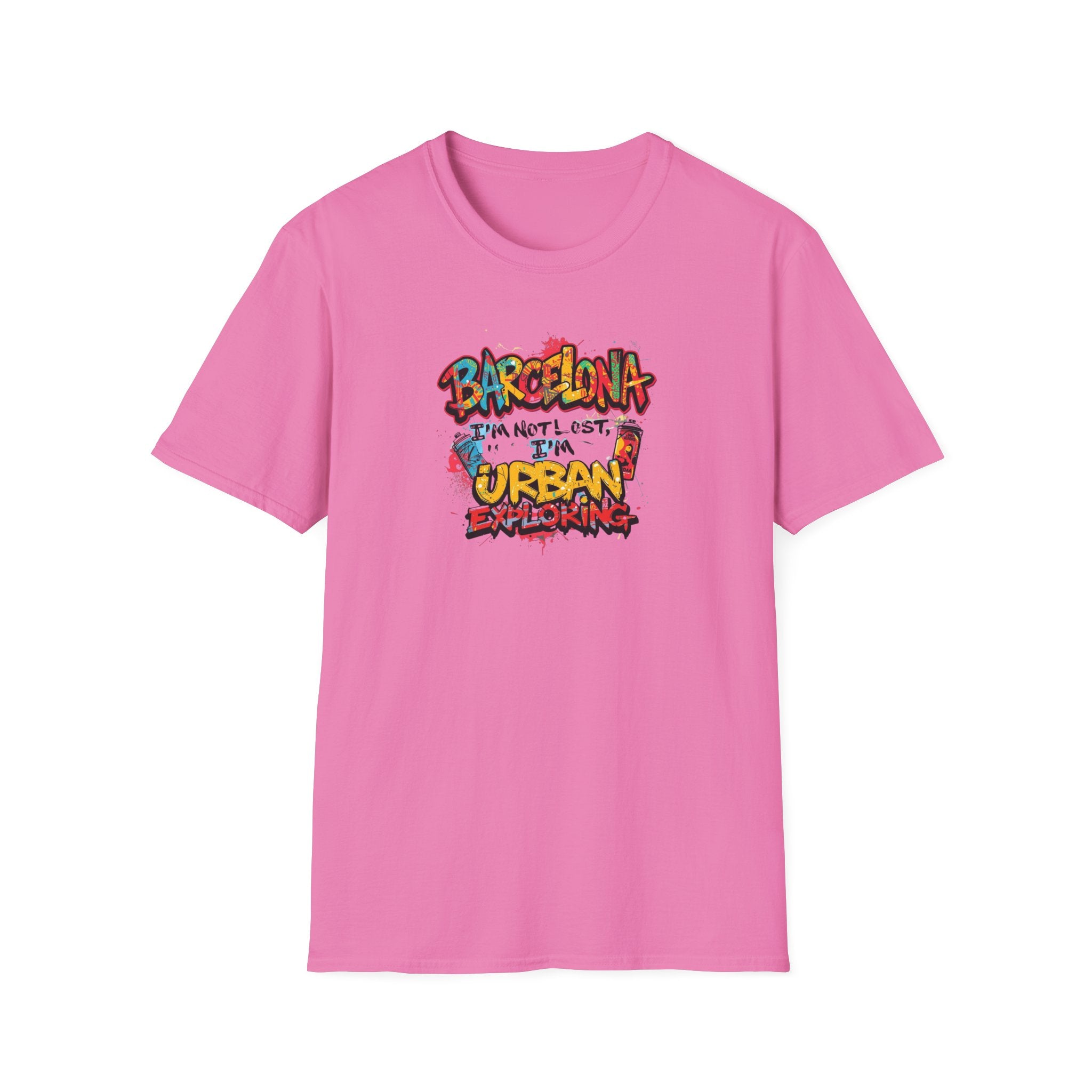 Barcelona Urban Graffiti T‑Shirt – Colorful Street Art Travel Tee