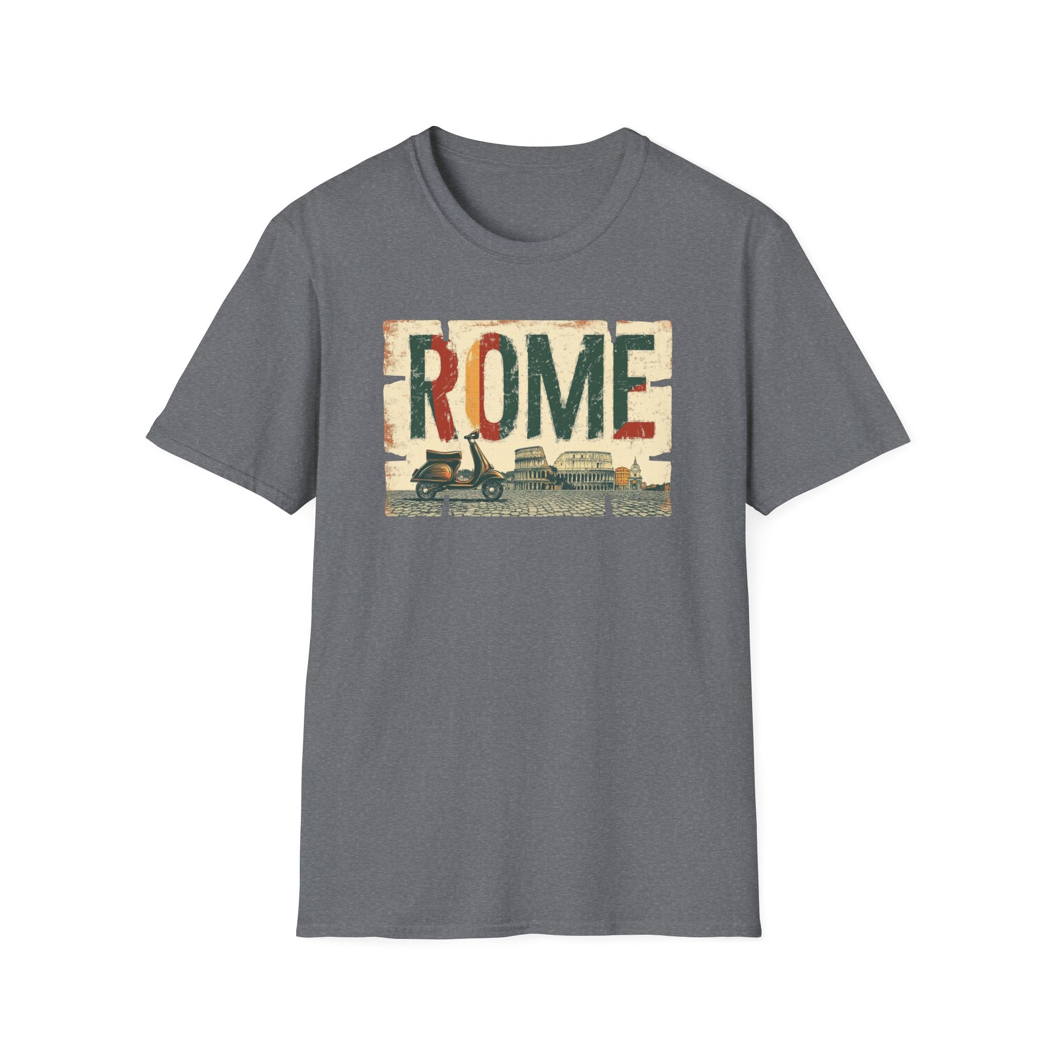 Vintage Rome Graphic T-Shirt | Italian Travel Retro Skyline