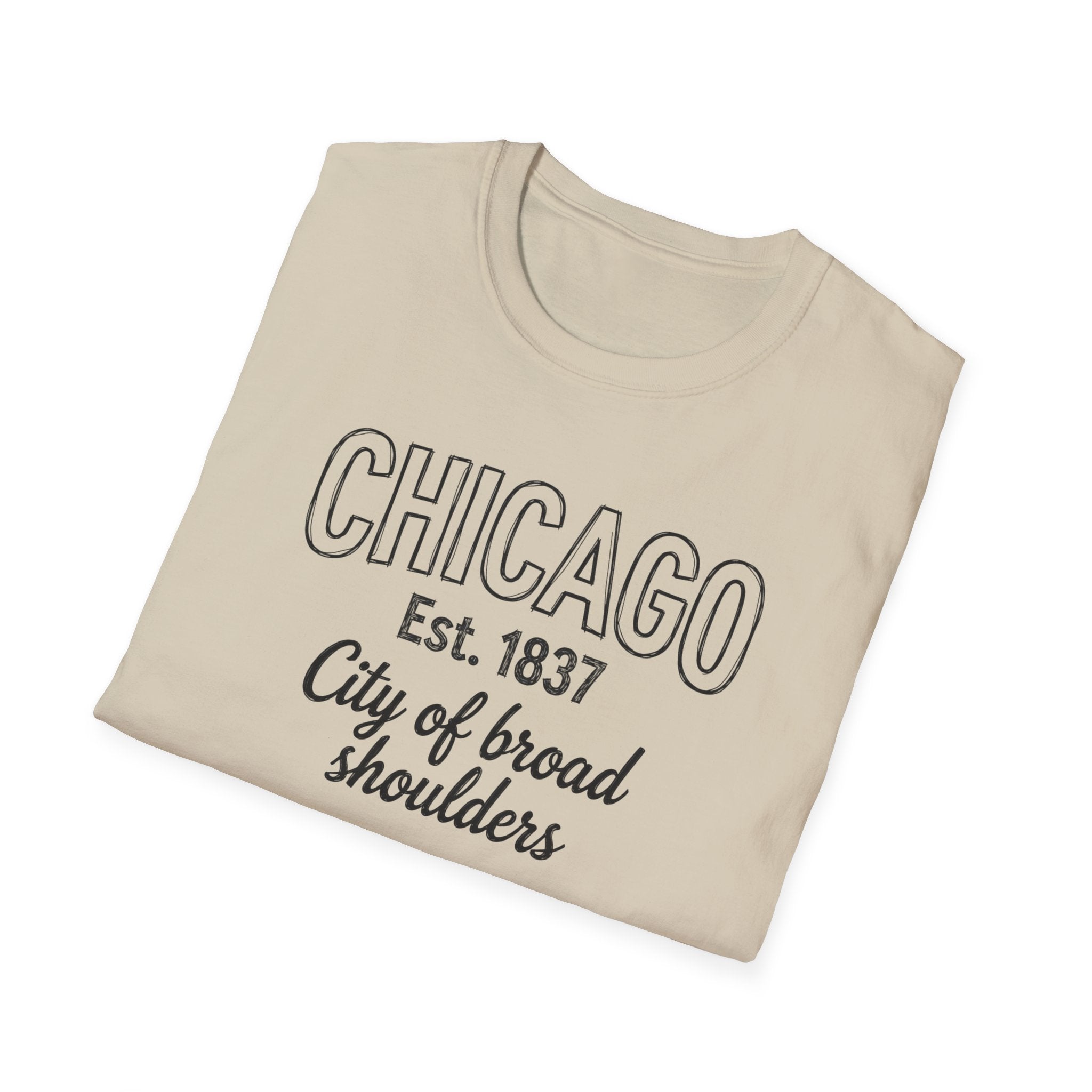 Chicago "City of Broad Shoulders" T-Shirt — Est. 1837 Vintage City Tee