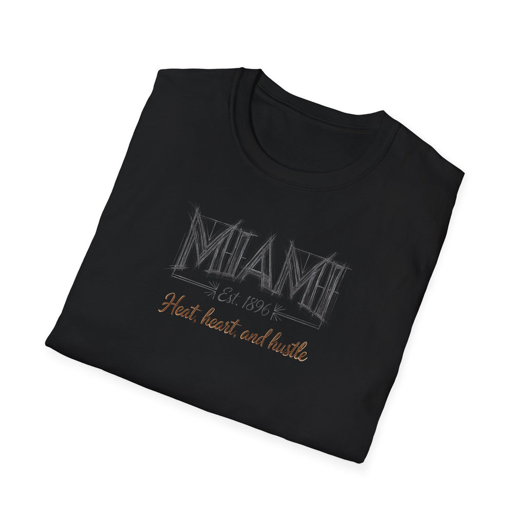 Miami FL 305 Vintage Retro T-Shirt — Heart, Hustle and Hustle City Tee