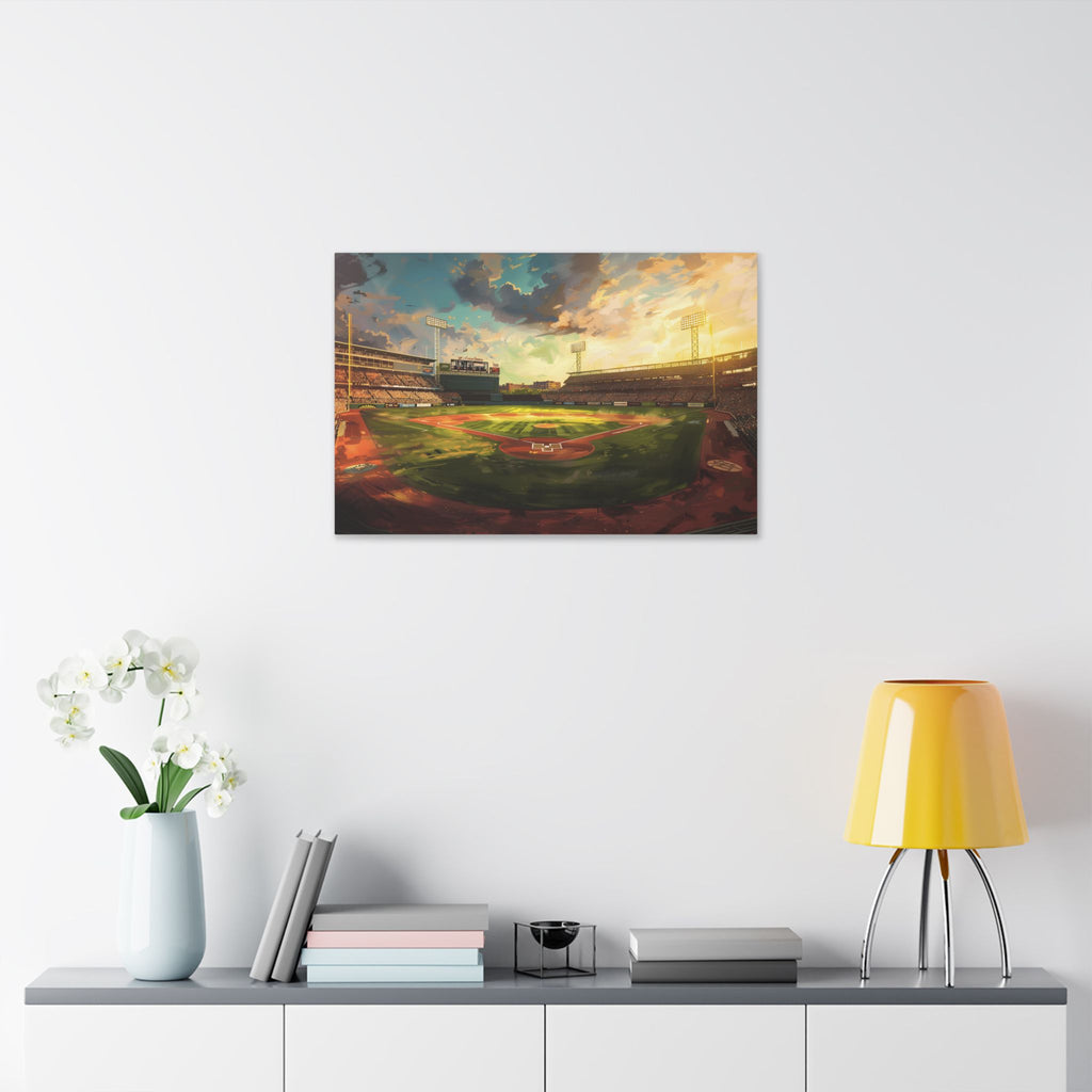 Fenway Park Baseball Stadium Sunset Canvas Print