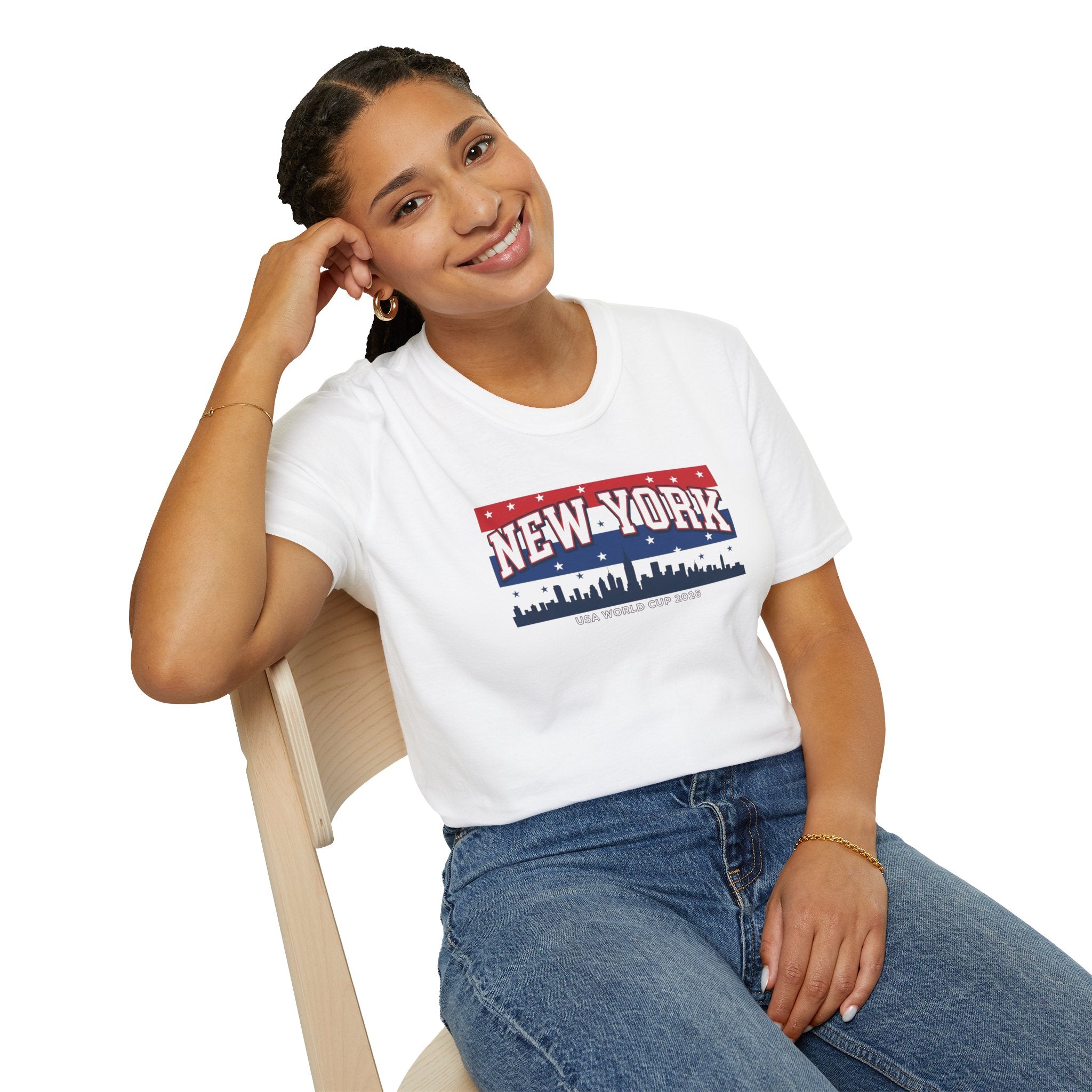 New York Skyline T-Shirt - Patriotic USA City Graphic Tee