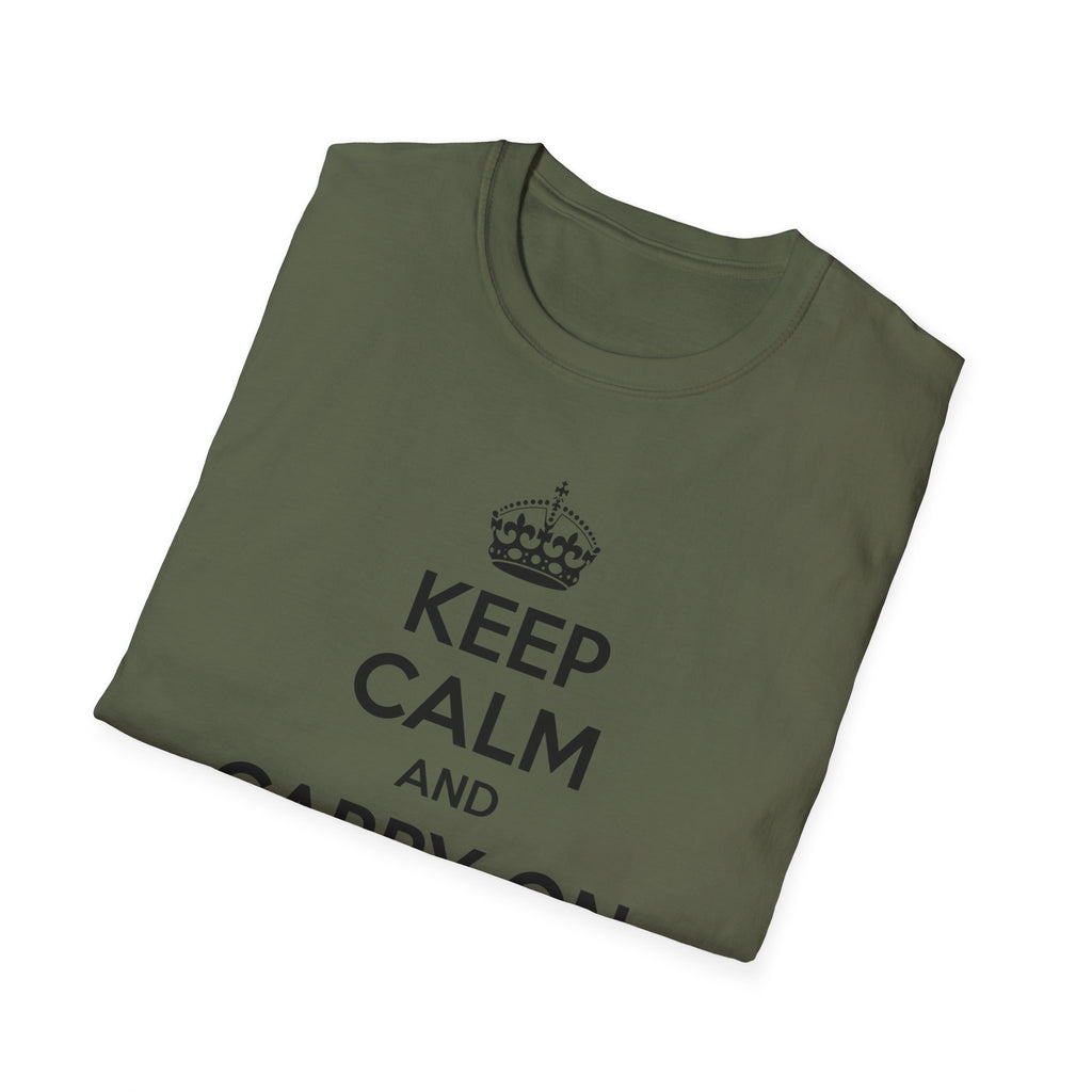 Keep Calm and Carry On T-Shirt | Classic Crown Typography