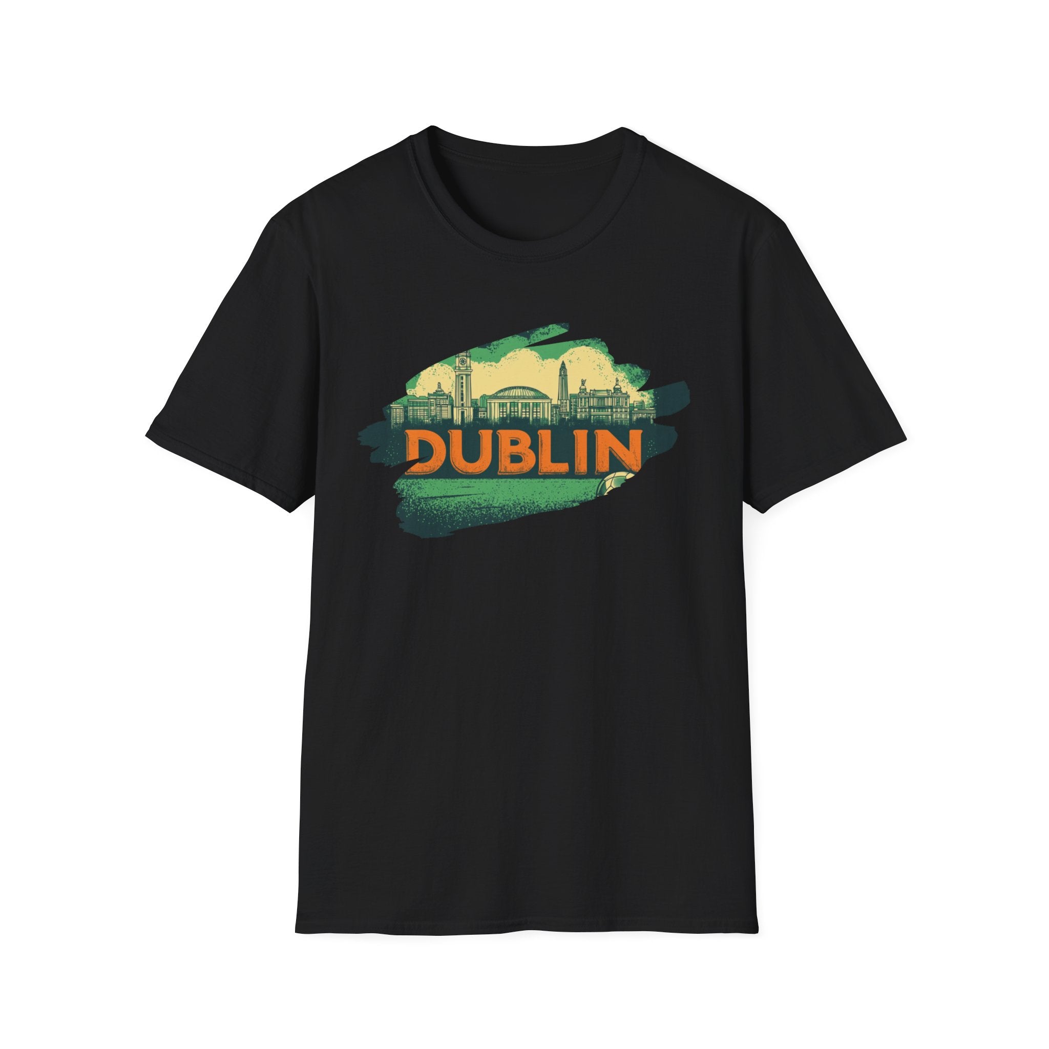 Dublin skyline brushstroke T-Shirt | Ireland travel city tee