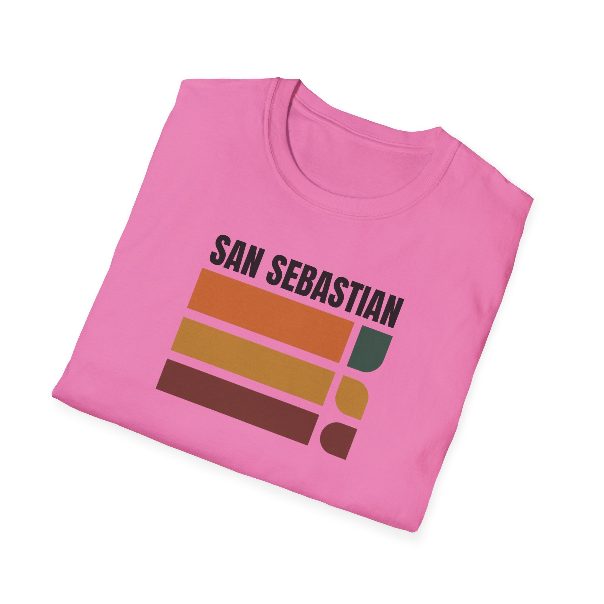 San Sebastian Retro Stripes T-Shirt | Vintage Sunset City Tee