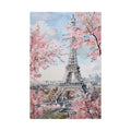 Eiffel Tower Cherry Blossom Canvas Print — Paris Wall Art
