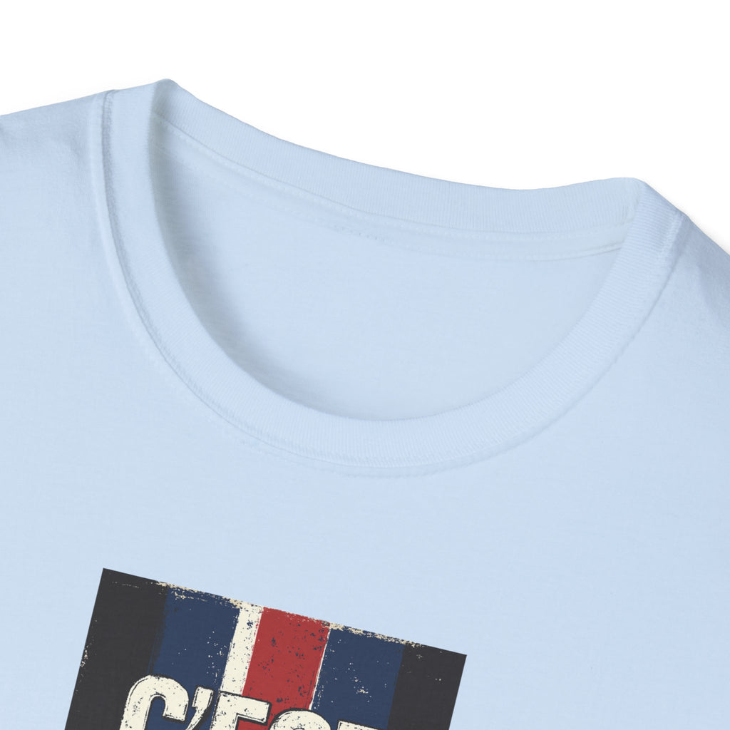 C'est Bon French Flag Stripe T-Shirt | Retro French Phrase Tee