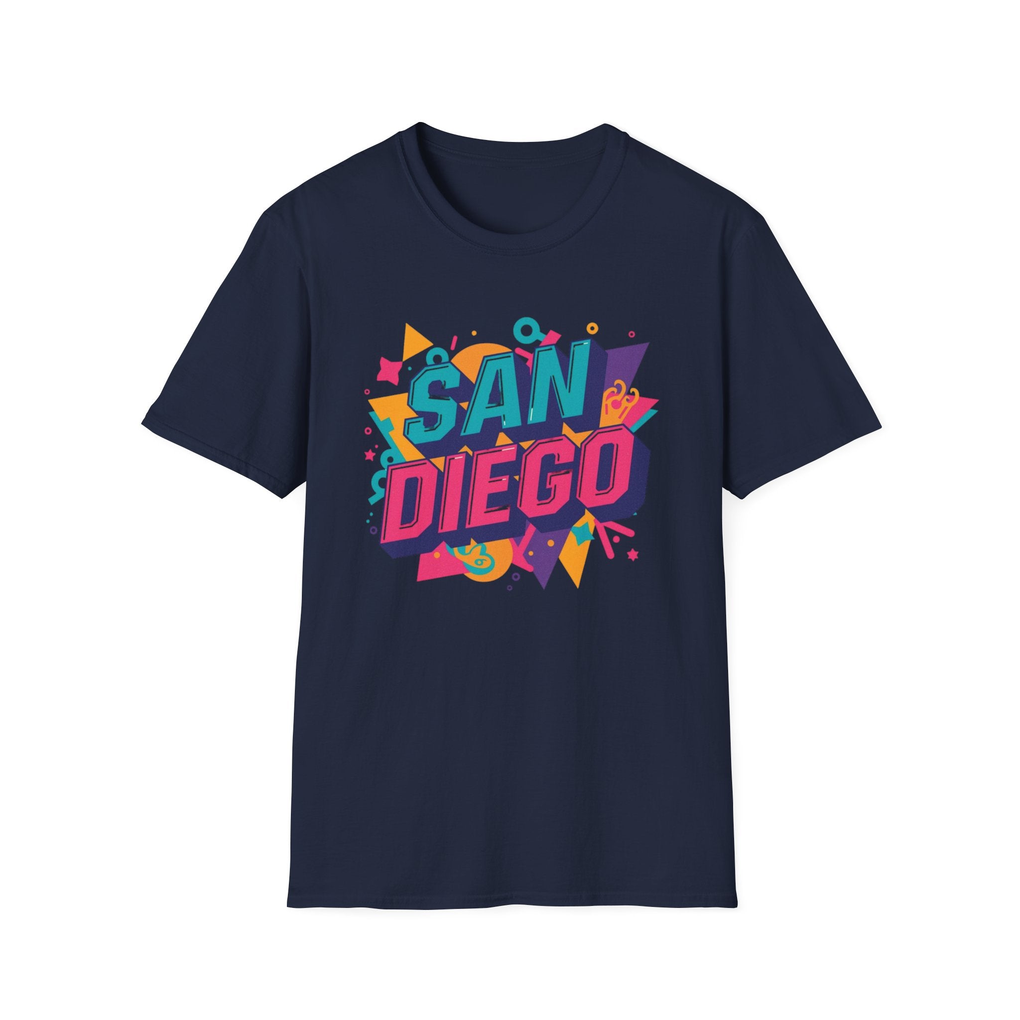 San Diego Retro Pop T-Shirt — Colorful City Graphic Tee