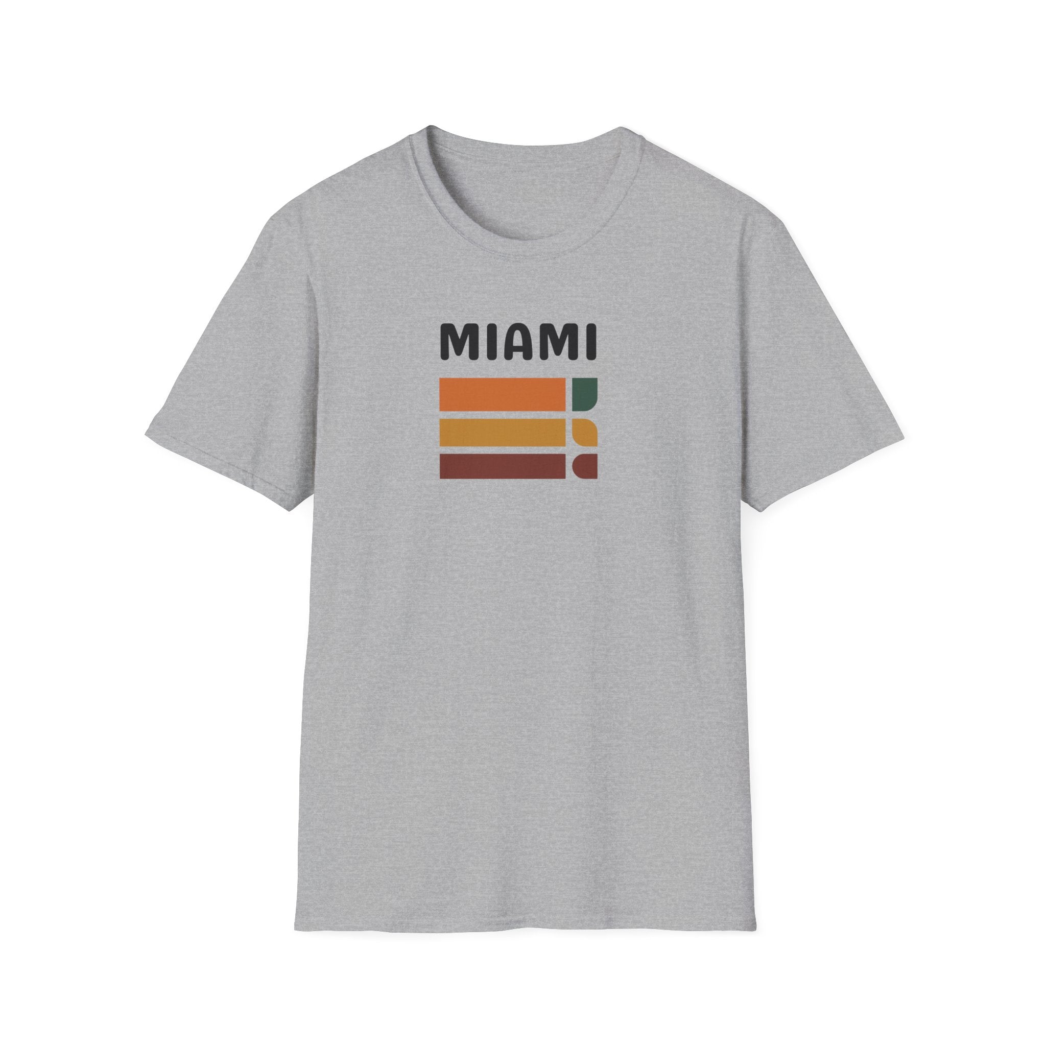 Miami Retro Stripes T-Shirt | Vintage Sunset Bars Tee