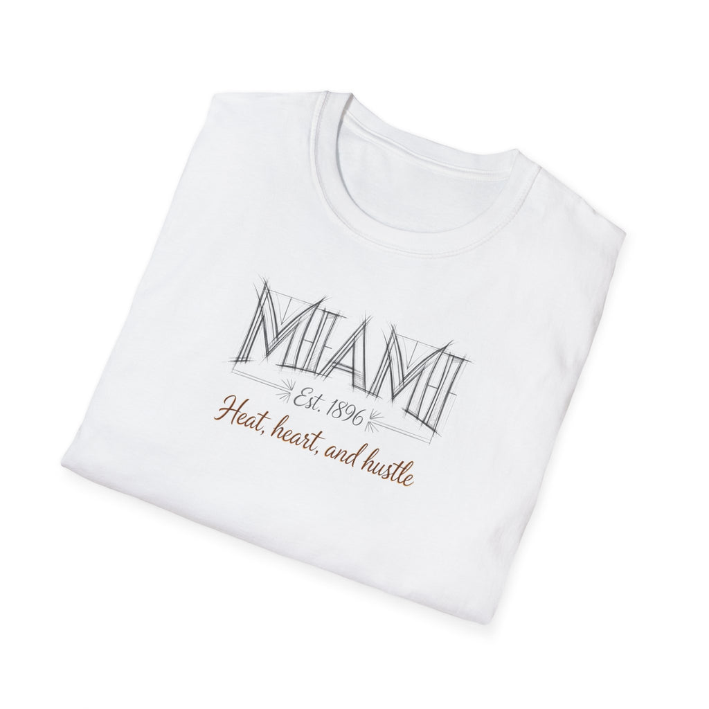 Miami FL 305 Vintage Retro T-Shirt — Heart, Hustle and Hustle City Tee