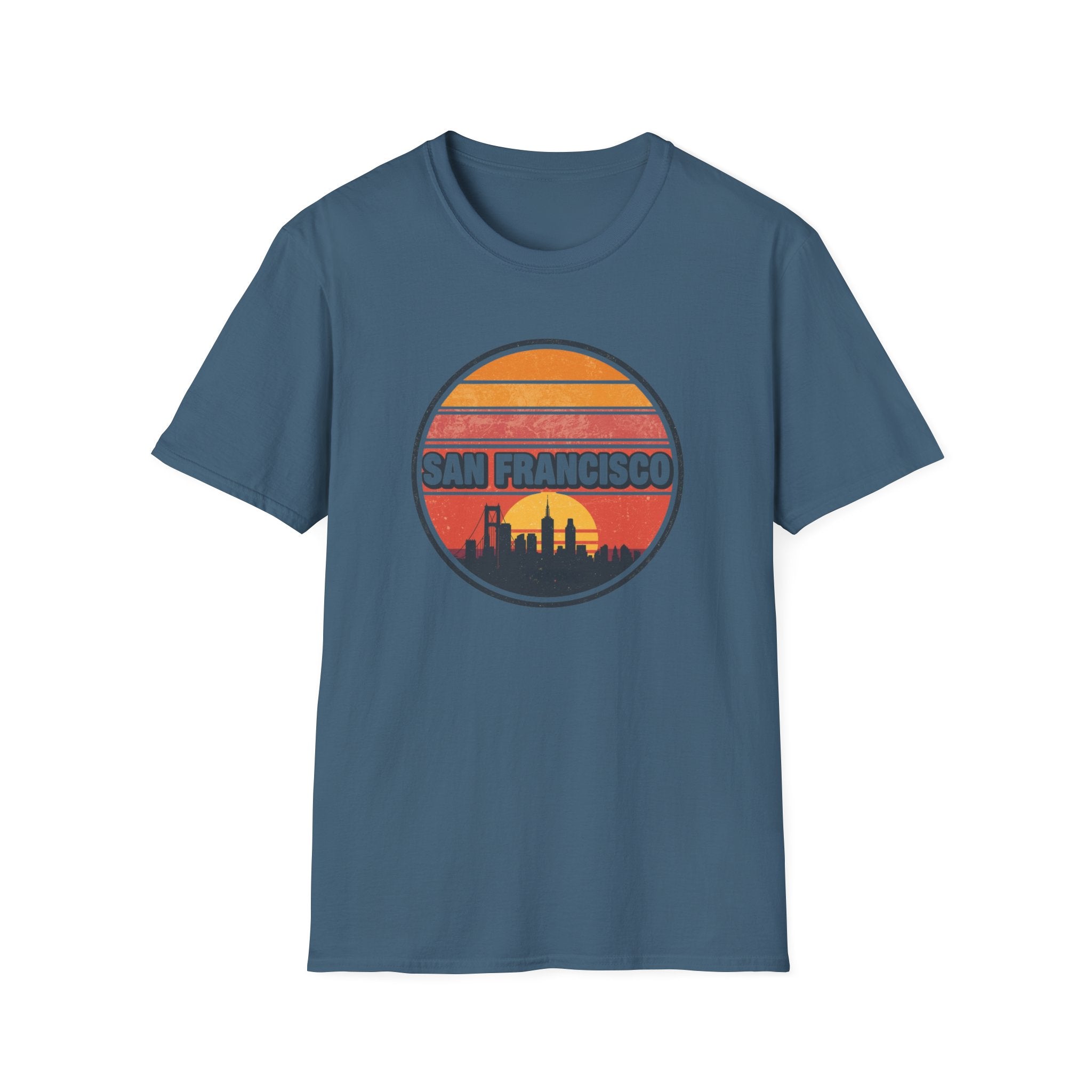 San Francisco Sunset Skyline T-Shirt — Retro Cityscape Tee