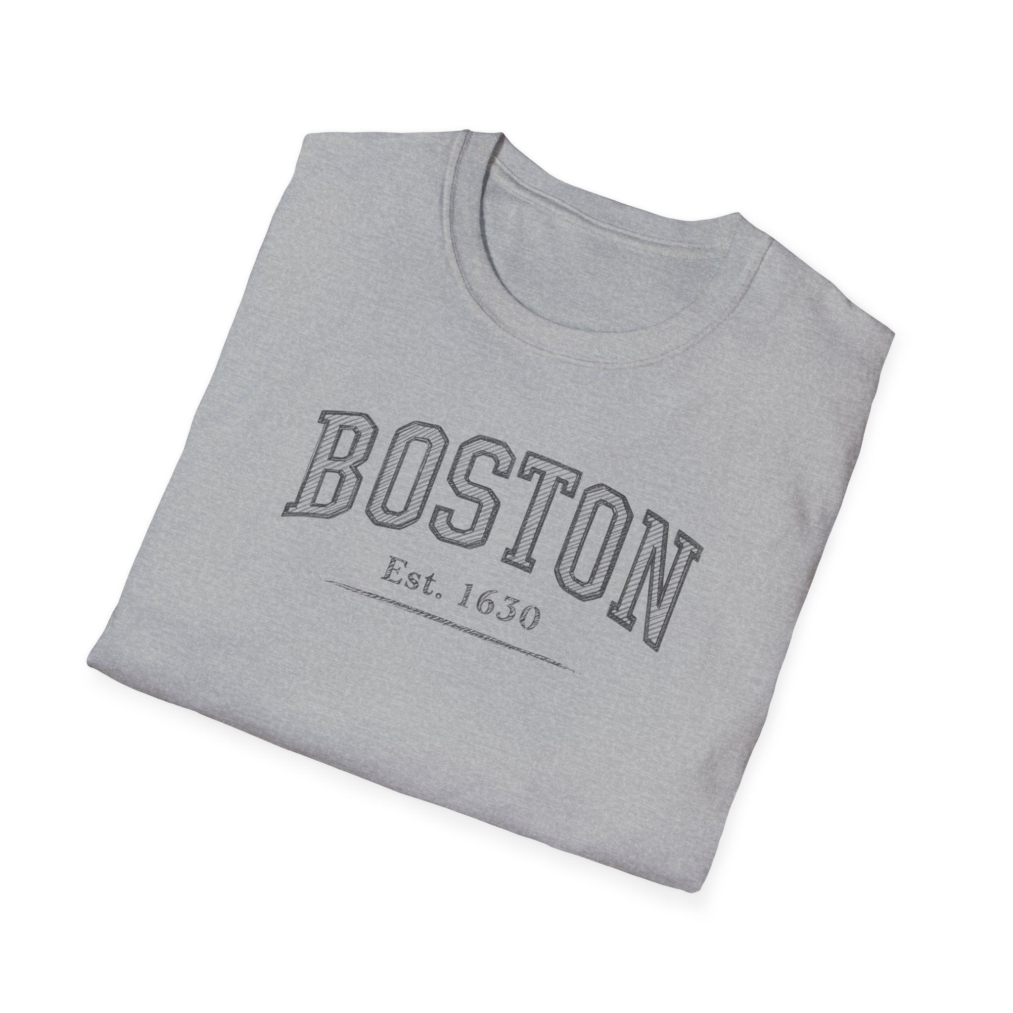 Boston Established 1630 T-Shirt — Vintage Collegiate City Tee