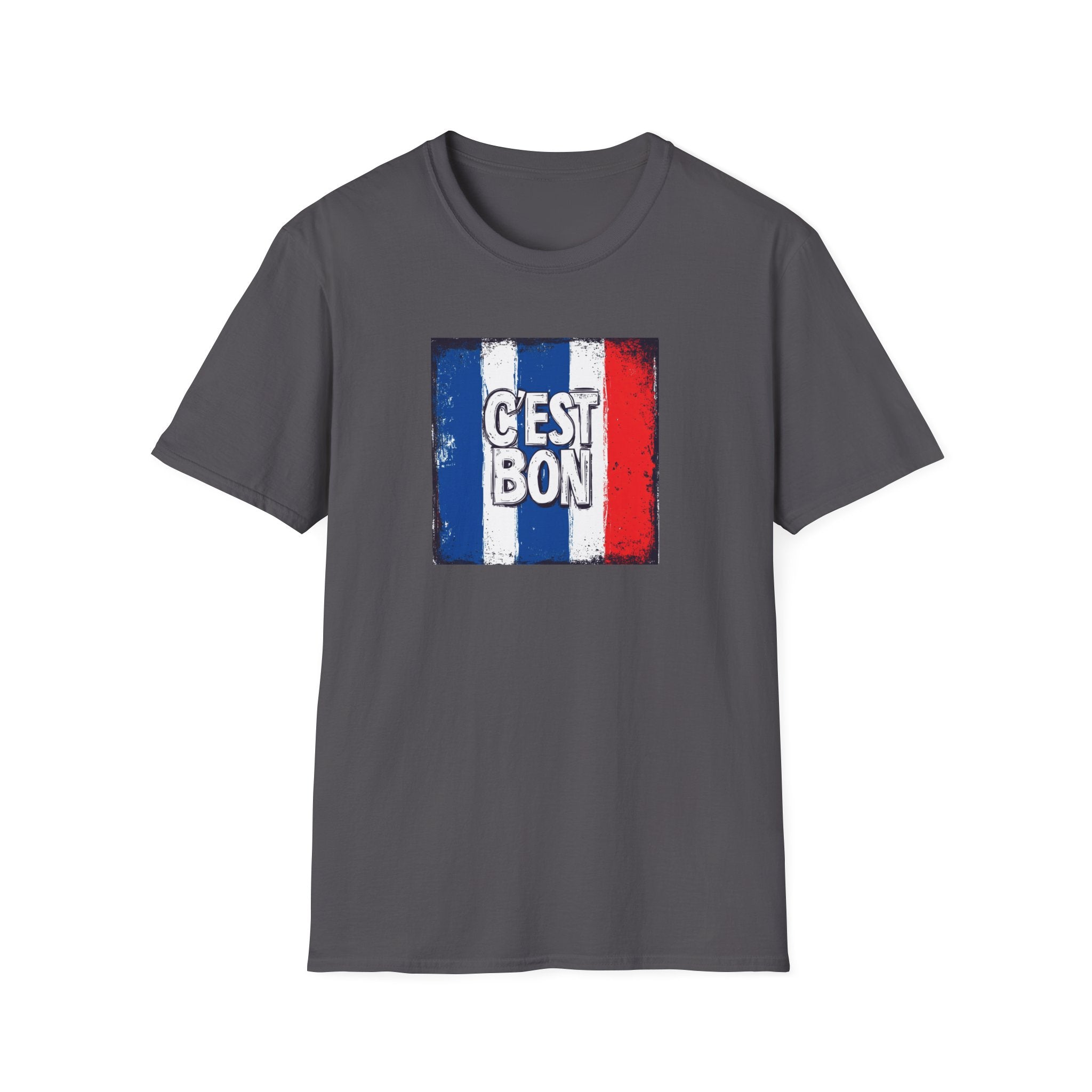 Cest Bon T-Shirt | French Flag Graphic, Vintage Tricolor Design