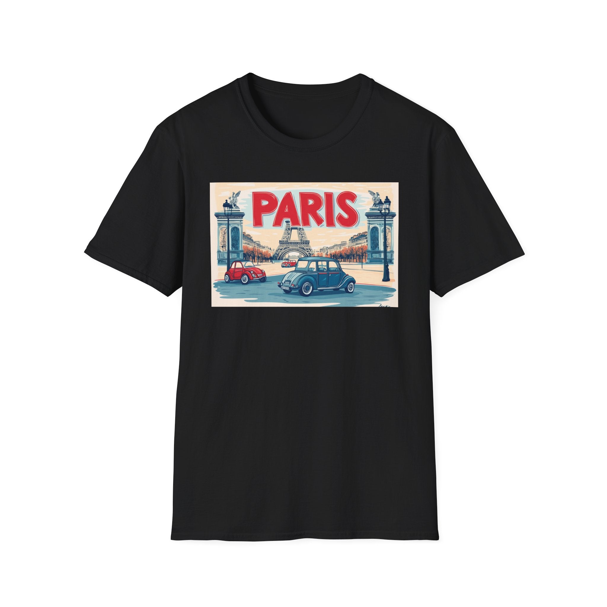 Paris Vintage Postcard T-Shirt | Eiffel Tower Retro Travel Tee