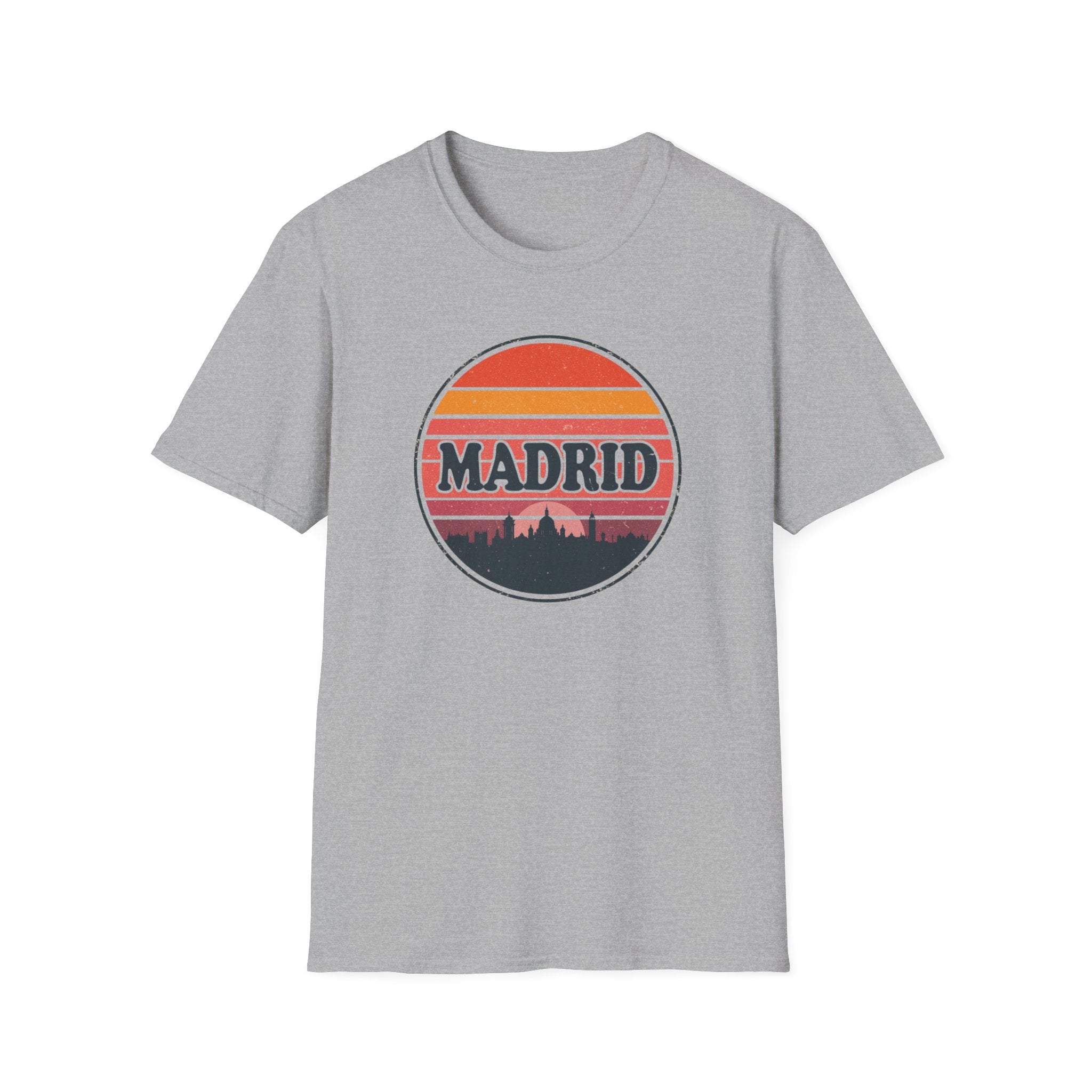 Madrid Sunset T-Shirt — Vintage Skyline Graphic Tee