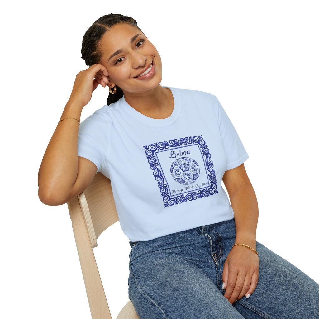 Lisboa Azulejo T-Shirt — Portuguese Tile Vintage Travel Tee