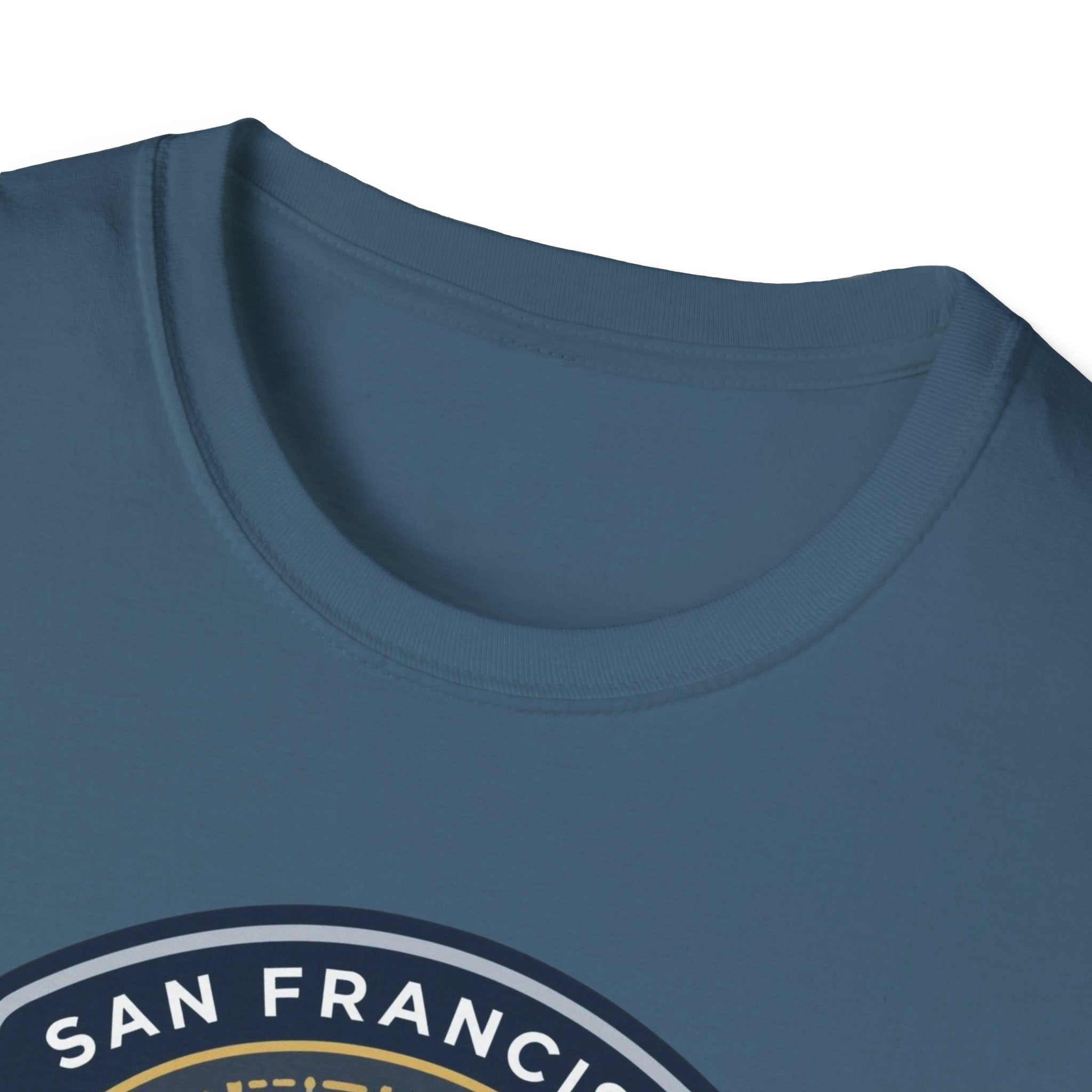 Byte Me San Francisco T-Shirt — Retro Tech Badge Tee (01010)