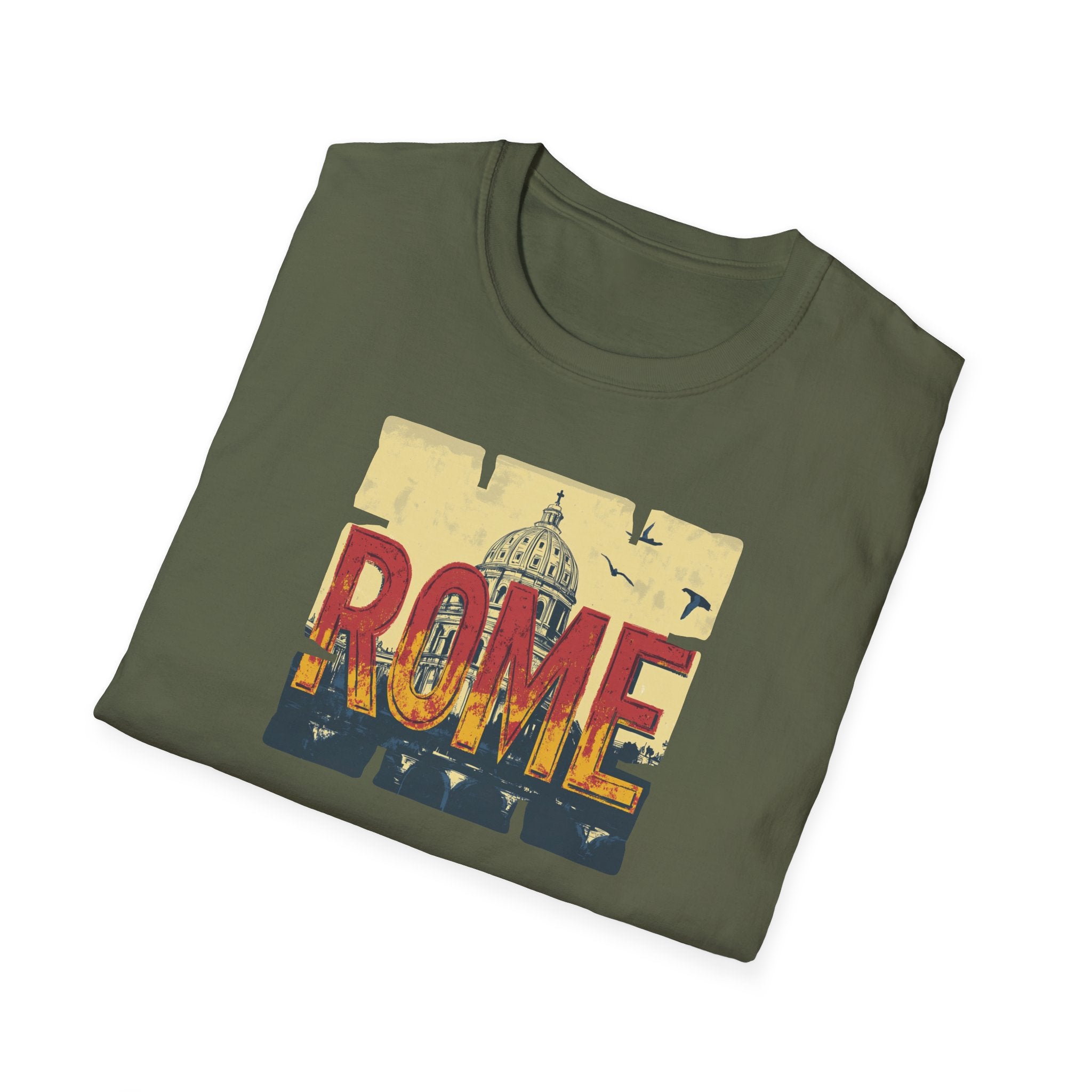 Rome Vintage Skyline T-Shirt | Italian Capitol Landmark Tee