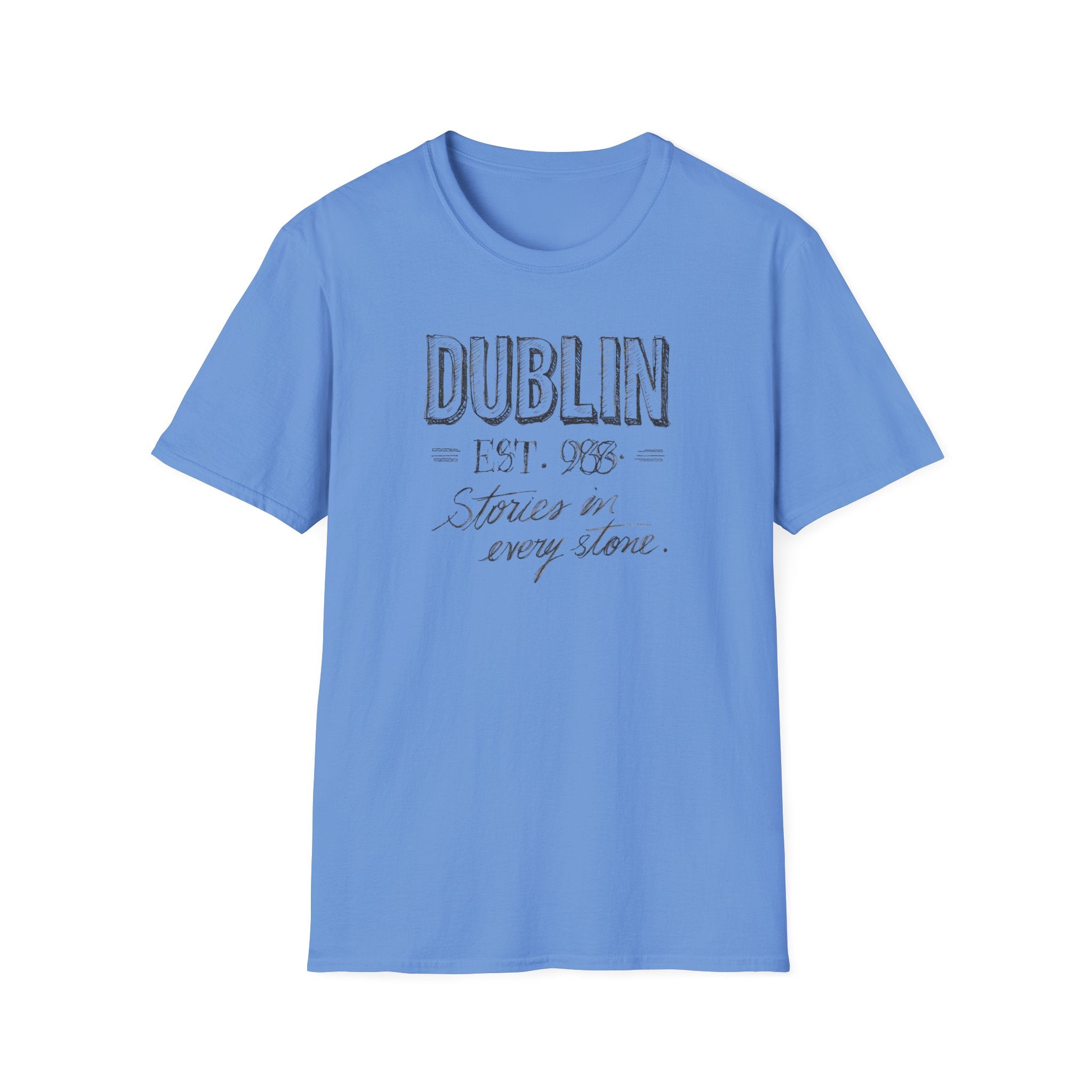 Dublin Est. 988 T-Shirt — 'Stones on Every Stone' Vintage City Tee