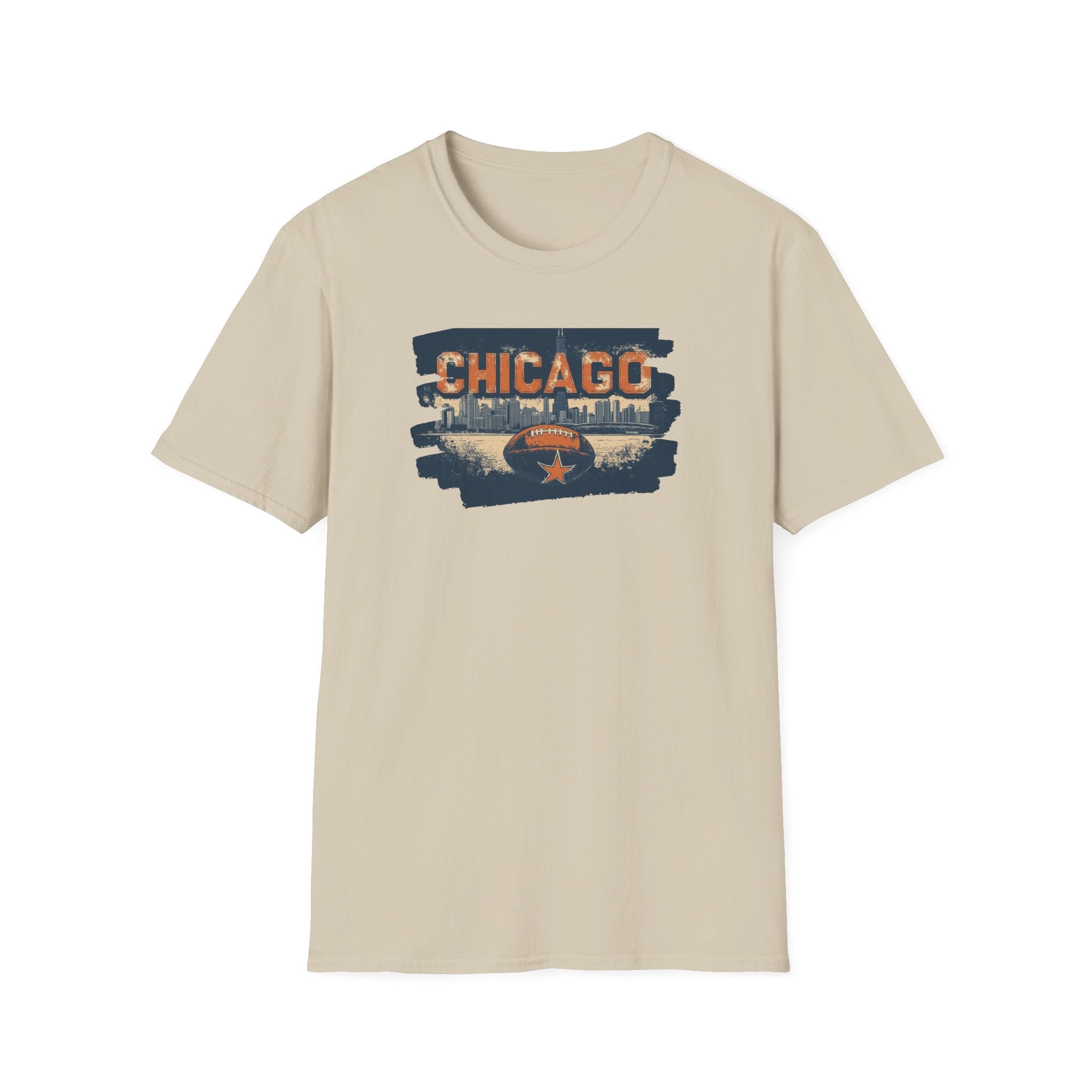 Chicago Skyline Distressed T-Shirt | Cityscape, Retro Star