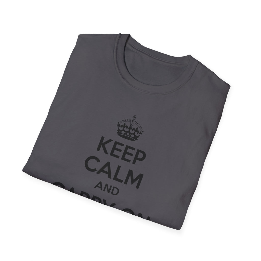 Keep Calm and Carry On T-Shirt | Classic Crown Typography