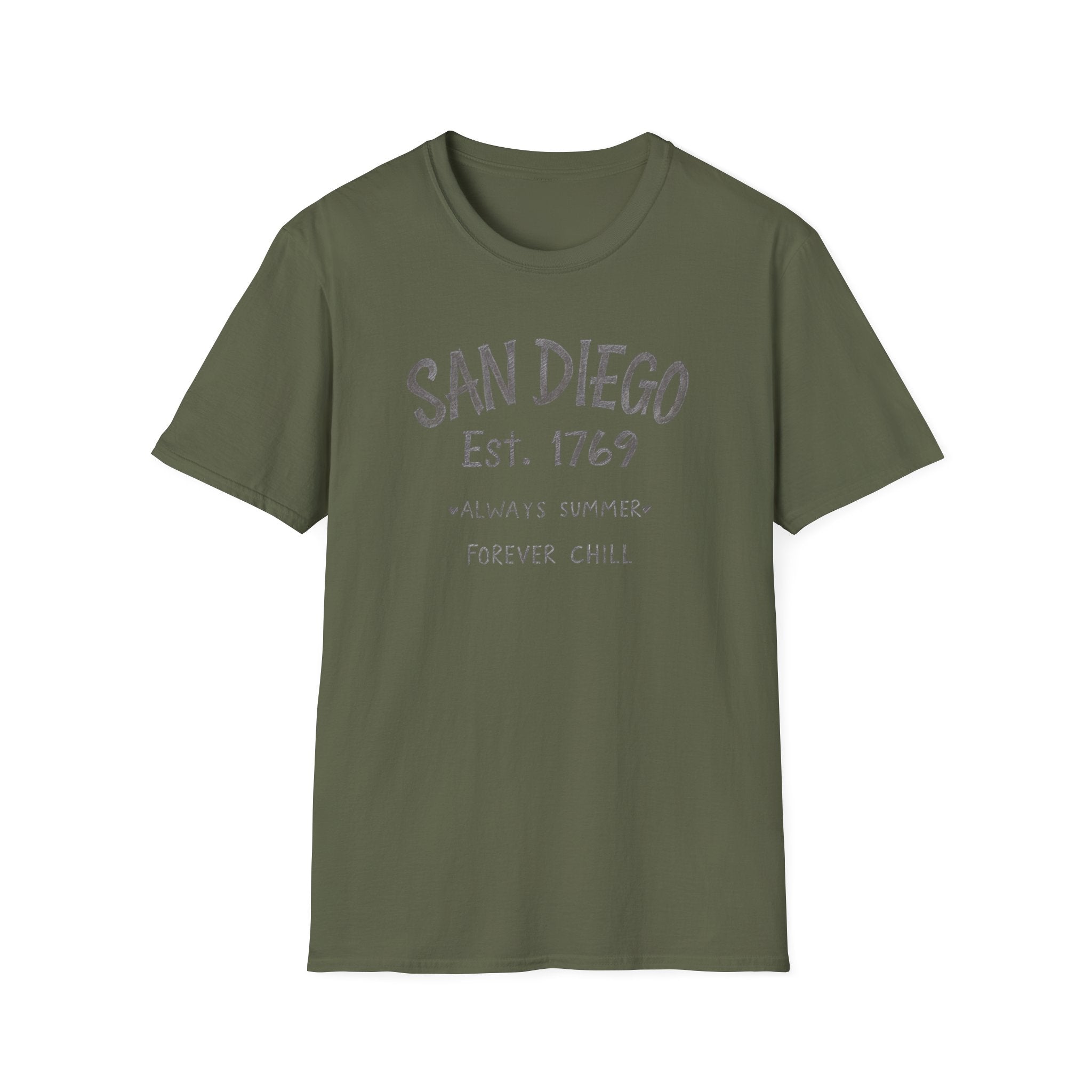 San Diego T-Shirt - "Always Summer, Forever Chill" Casual Beach Tee