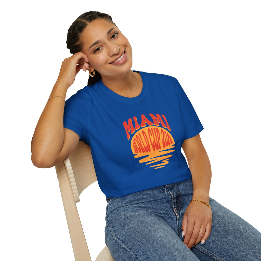 Miami World Cup 2026 T-Shirt – Retro Sunset Soccer Tee