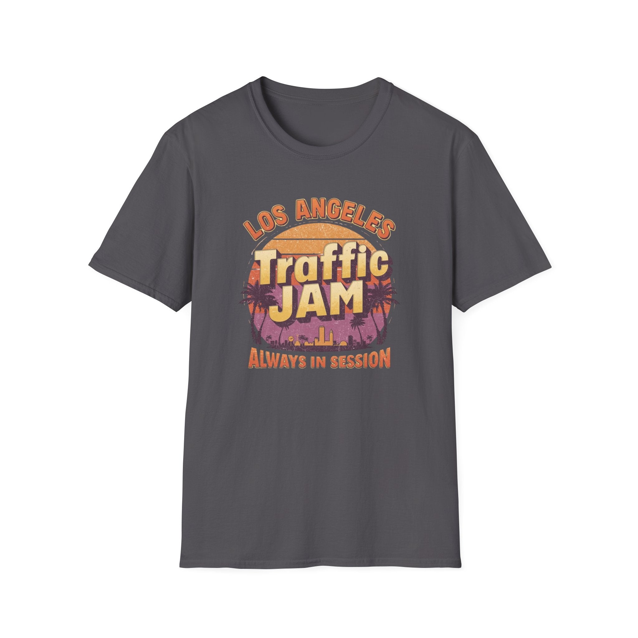 Traffic Jam T-Shirt — "Los Angeles Traffic Jam: Always In Session" Retro Sunset Tee