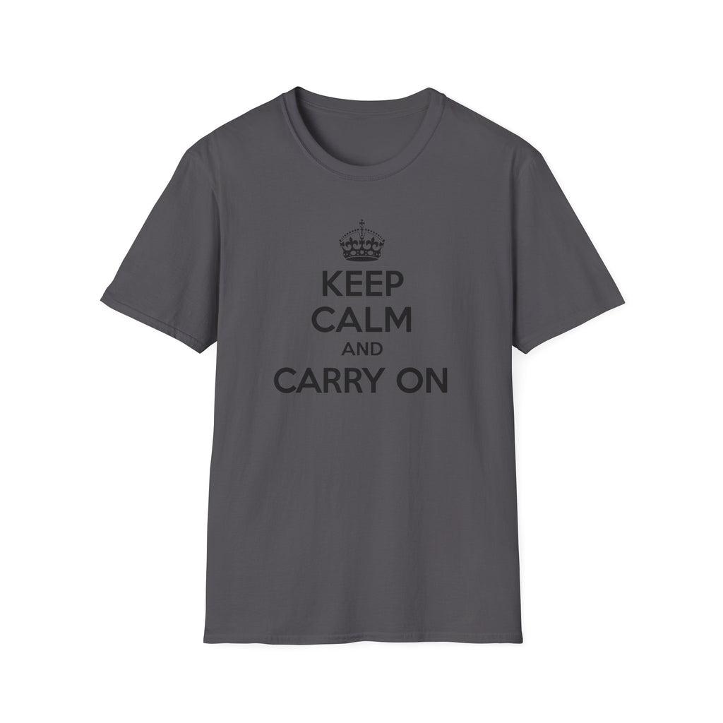Keep Calm and Carry On T-Shirt | Classic Crown Typography