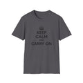 Keep Calm and Carry On T-Shirt | Classic Crown Typography