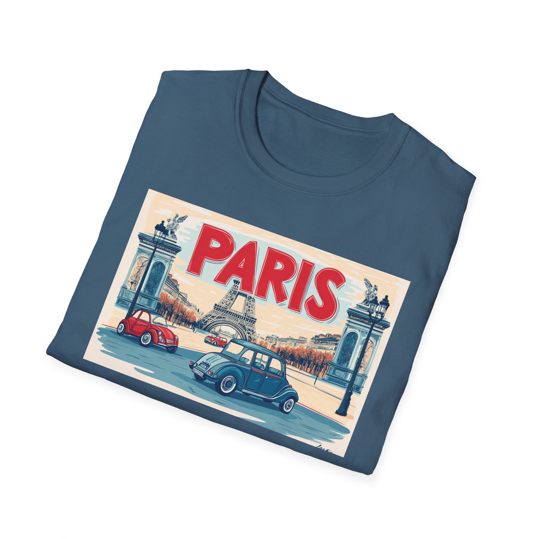 Paris Vintage Postcard T-Shirt | Eiffel Tower Retro Travel Tee