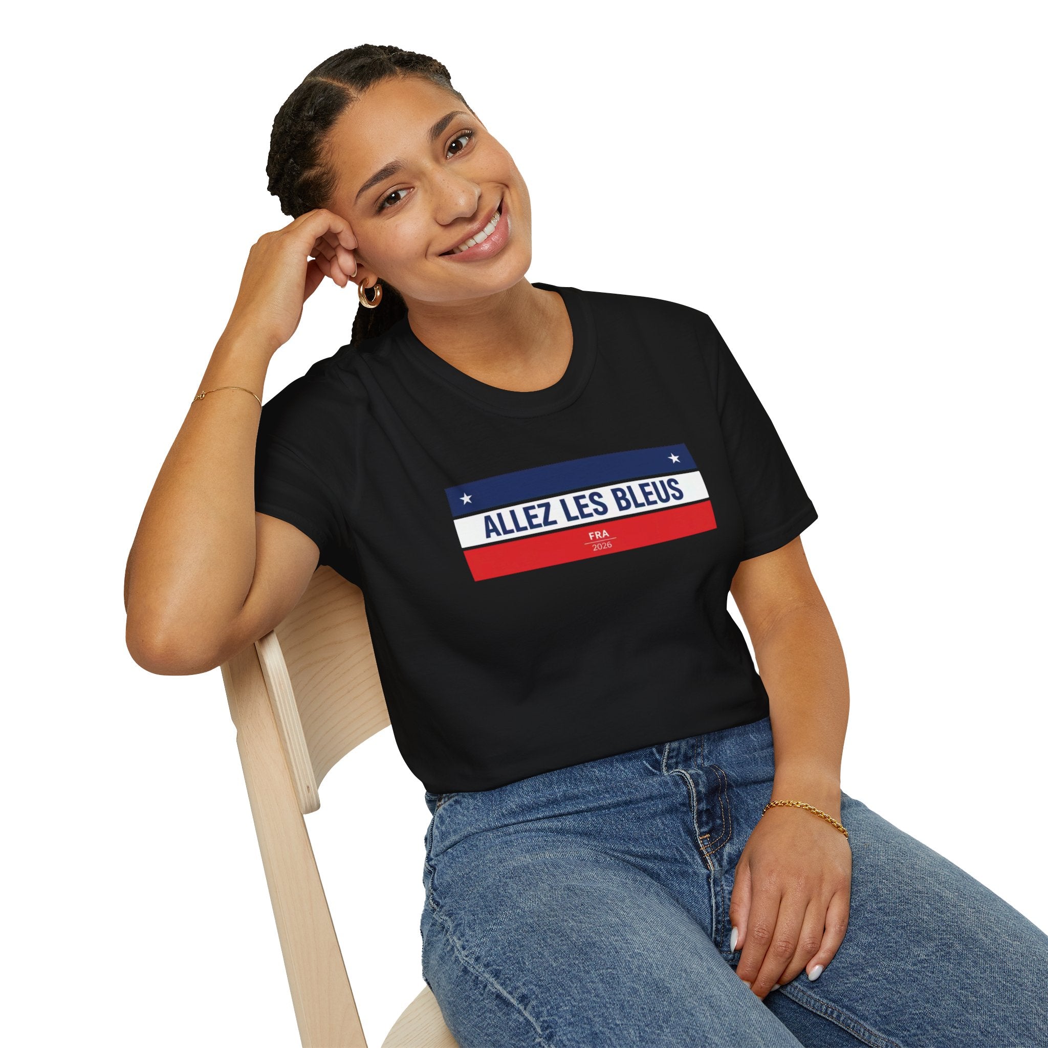 T-Shirt — Allez Les Bleus French Flag Soccer Supporter Tee