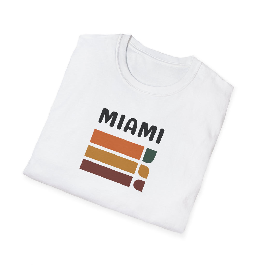 Miami Retro Stripes T-Shirt | Vintage Sunset Bars Tee