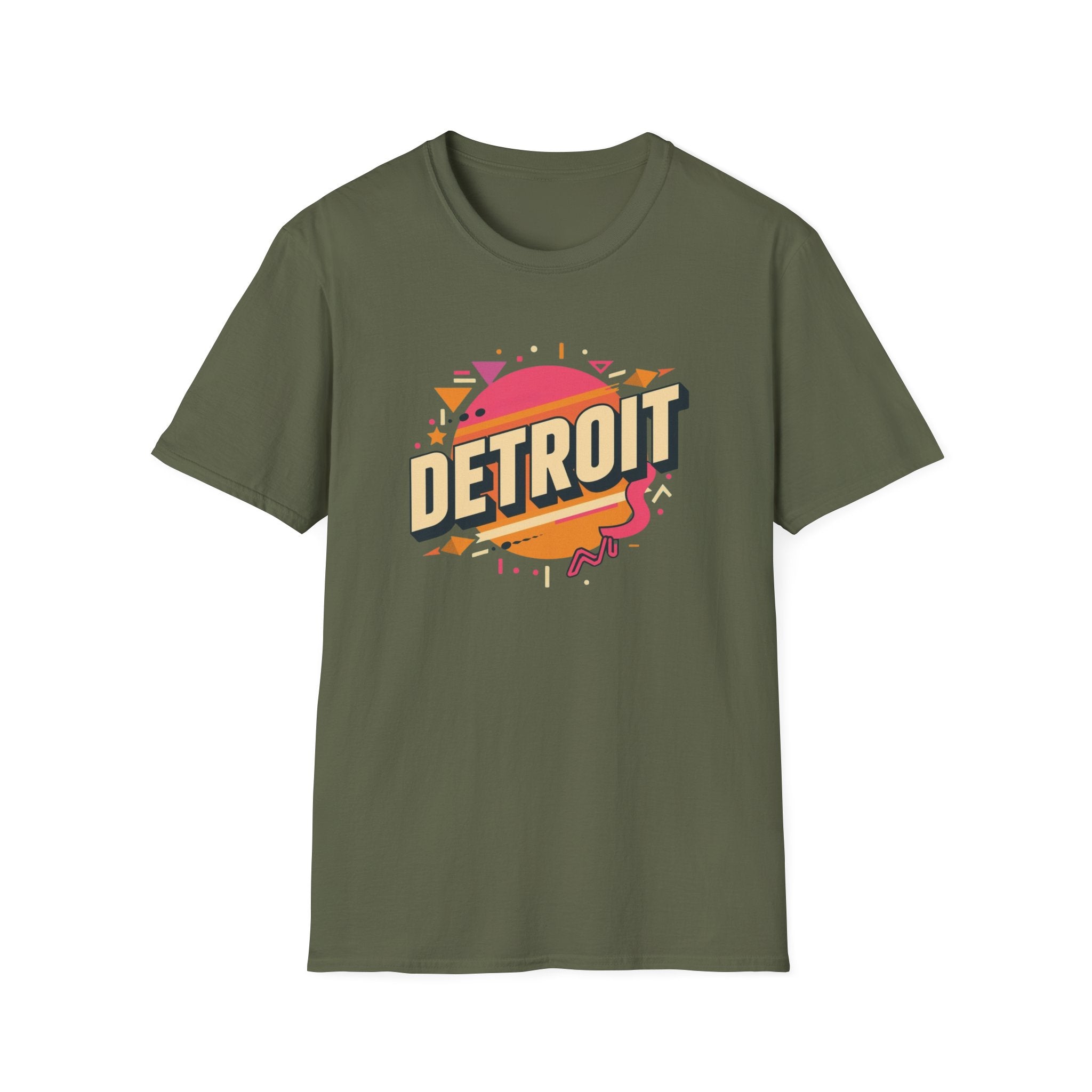 Detroit Retro Sunset T-Shirt — Vintage City Typography Tee