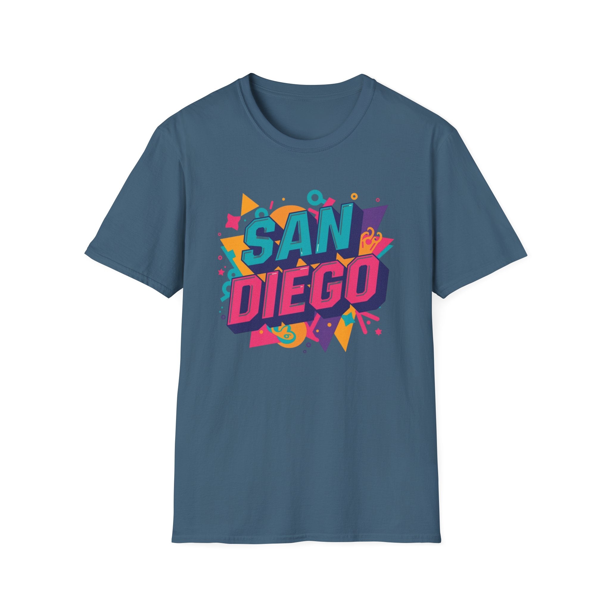 San Diego Retro Pop T-Shirt — Colorful City Graphic Tee