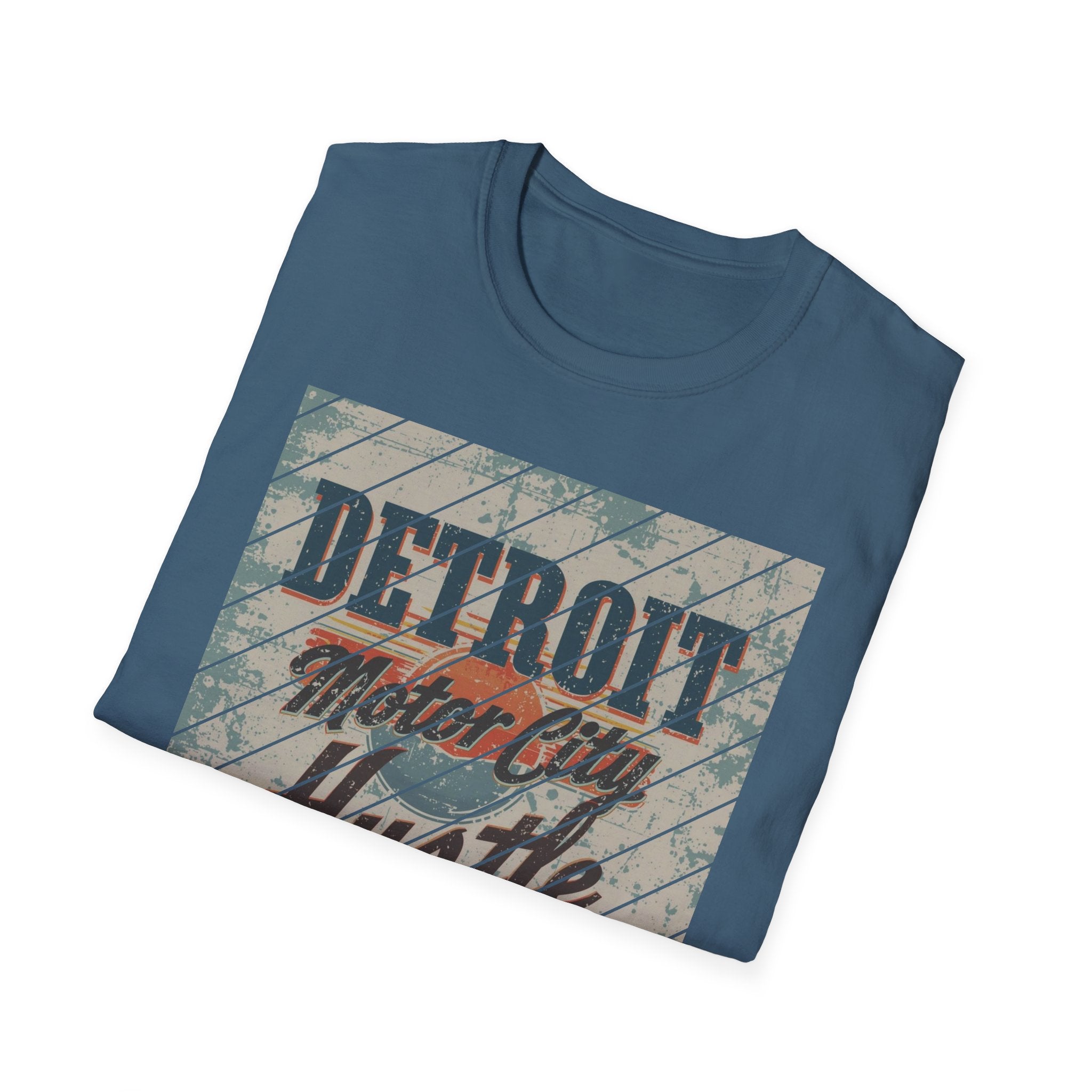 Detroit Hustle T-Shirt — Vintage Distressed Motor City Tee