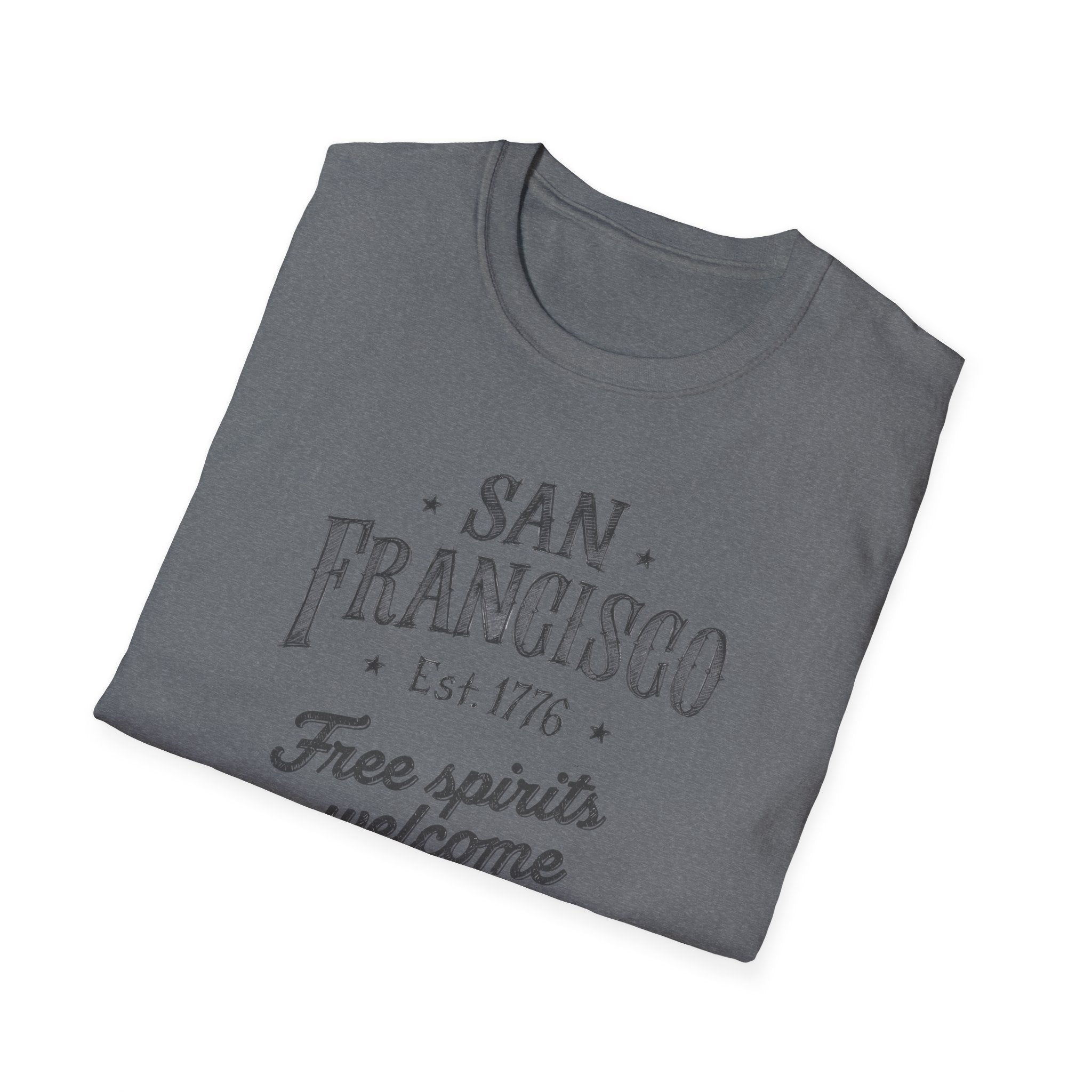 San Francisco T-Shirt – "Free Spirits Welcome" Vintage City Tee