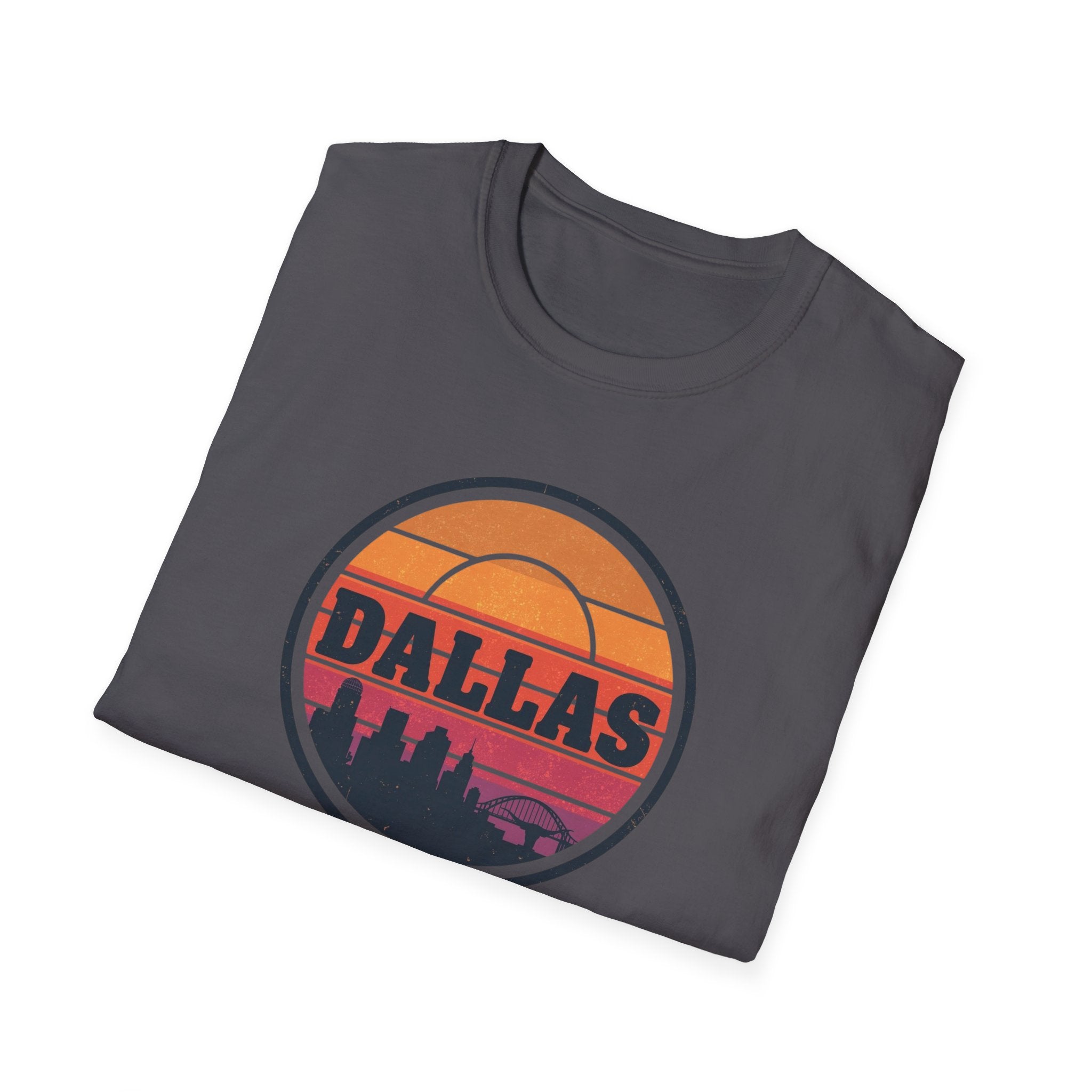 Dallas Sunset T-Shirt — Retro Skyline Graphic Tee