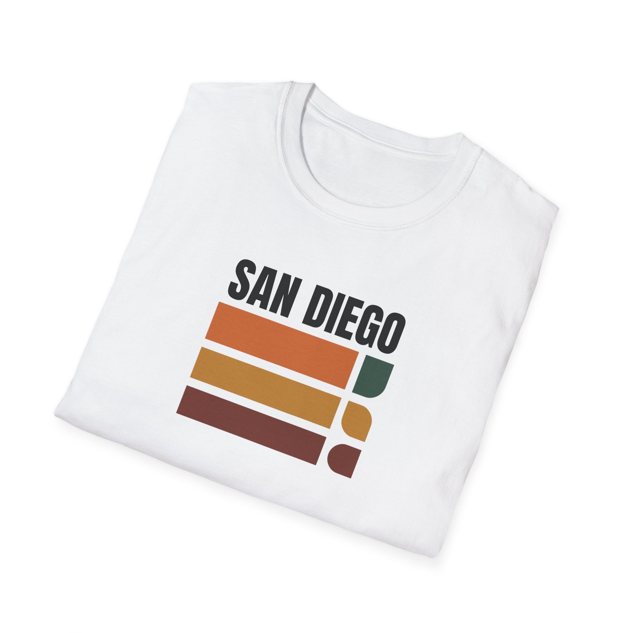 San Diego Retro Stripes T-Shirt | Vintage City Graphic