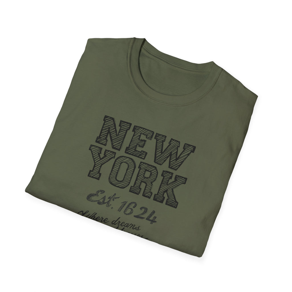 New York Est. 1624 Vintage City T-Shirt — Retro Travel Tee