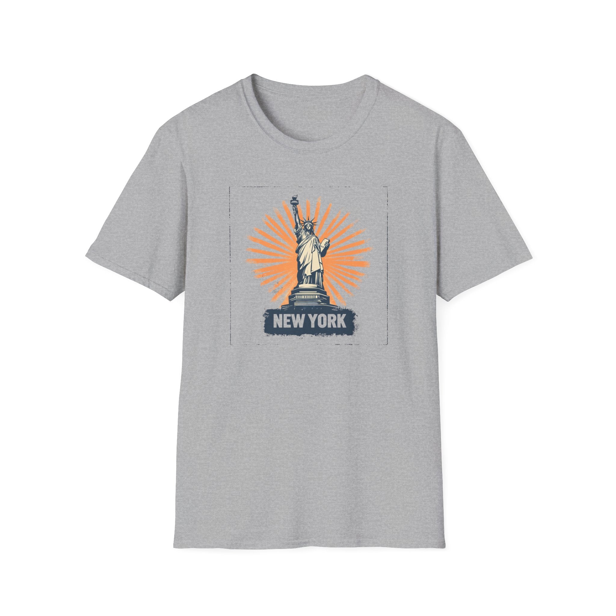 Statue of Liberty Illustration T-Shirt | New York Skyline Graphic