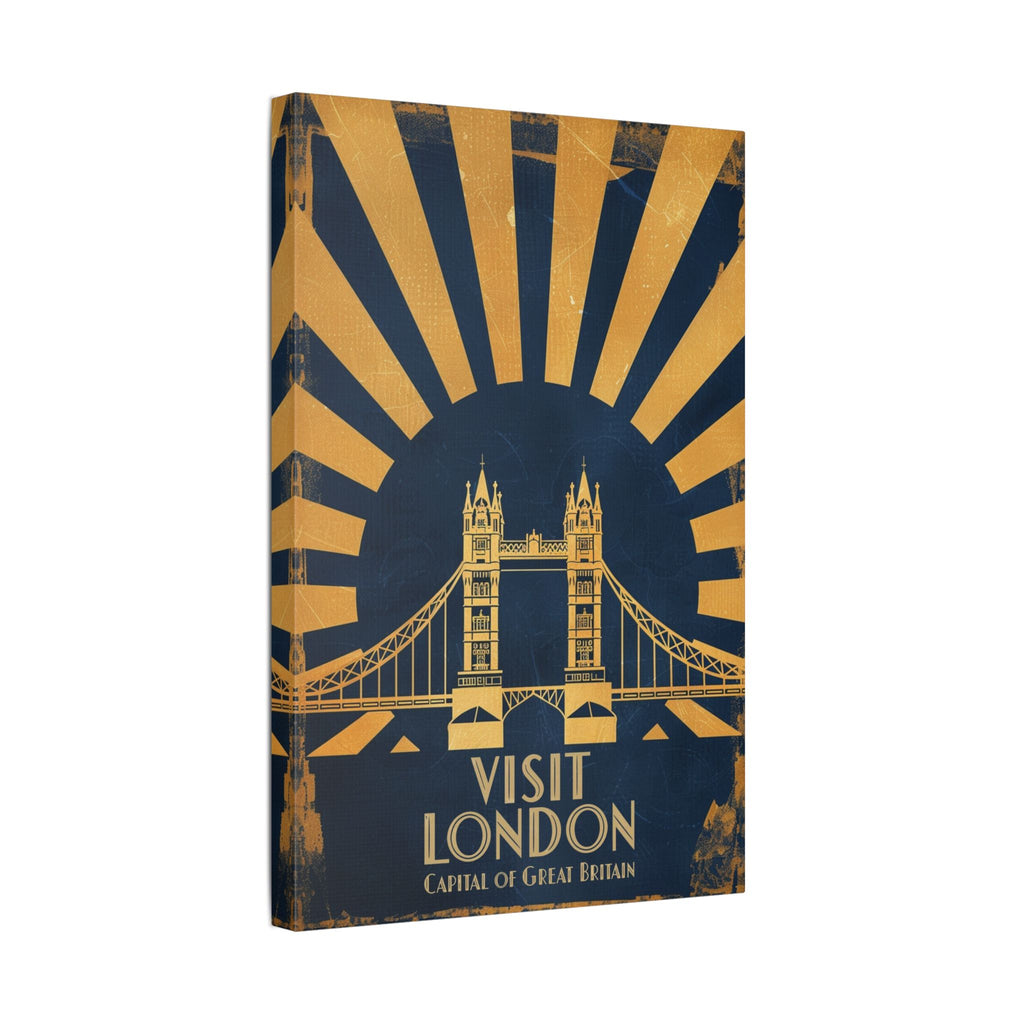 Canvas Wall Art — Vintage 'Visit London' Travel Poster