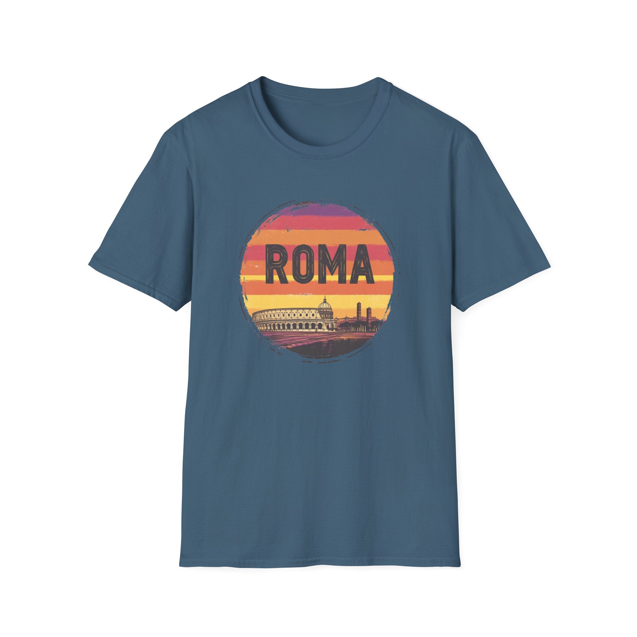 Roma Sunset T-Shirt — Vintage Rome Skyline Tee