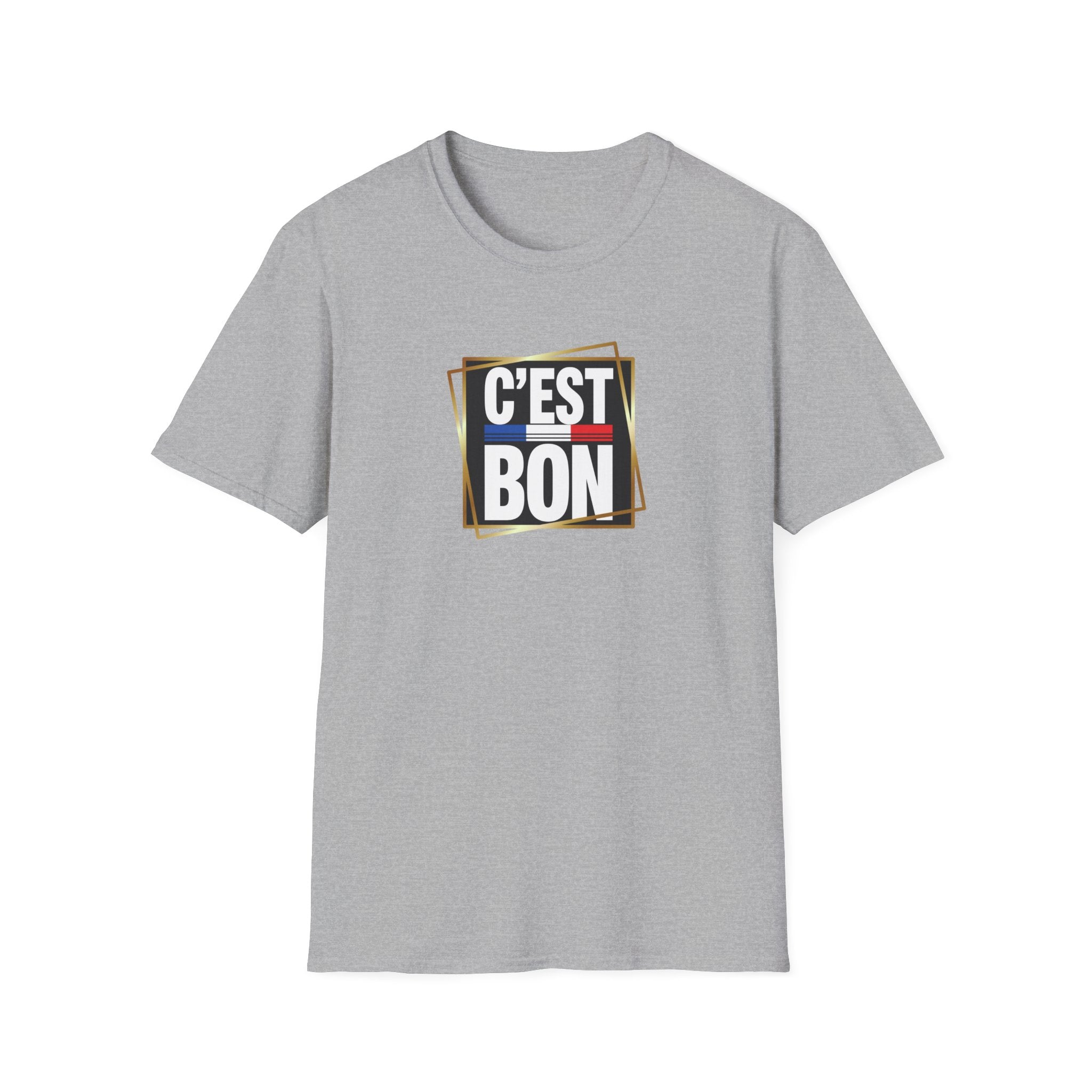C'EST BON T-Shirt | French Phrase Graphic Tee, Bold Typographic Design