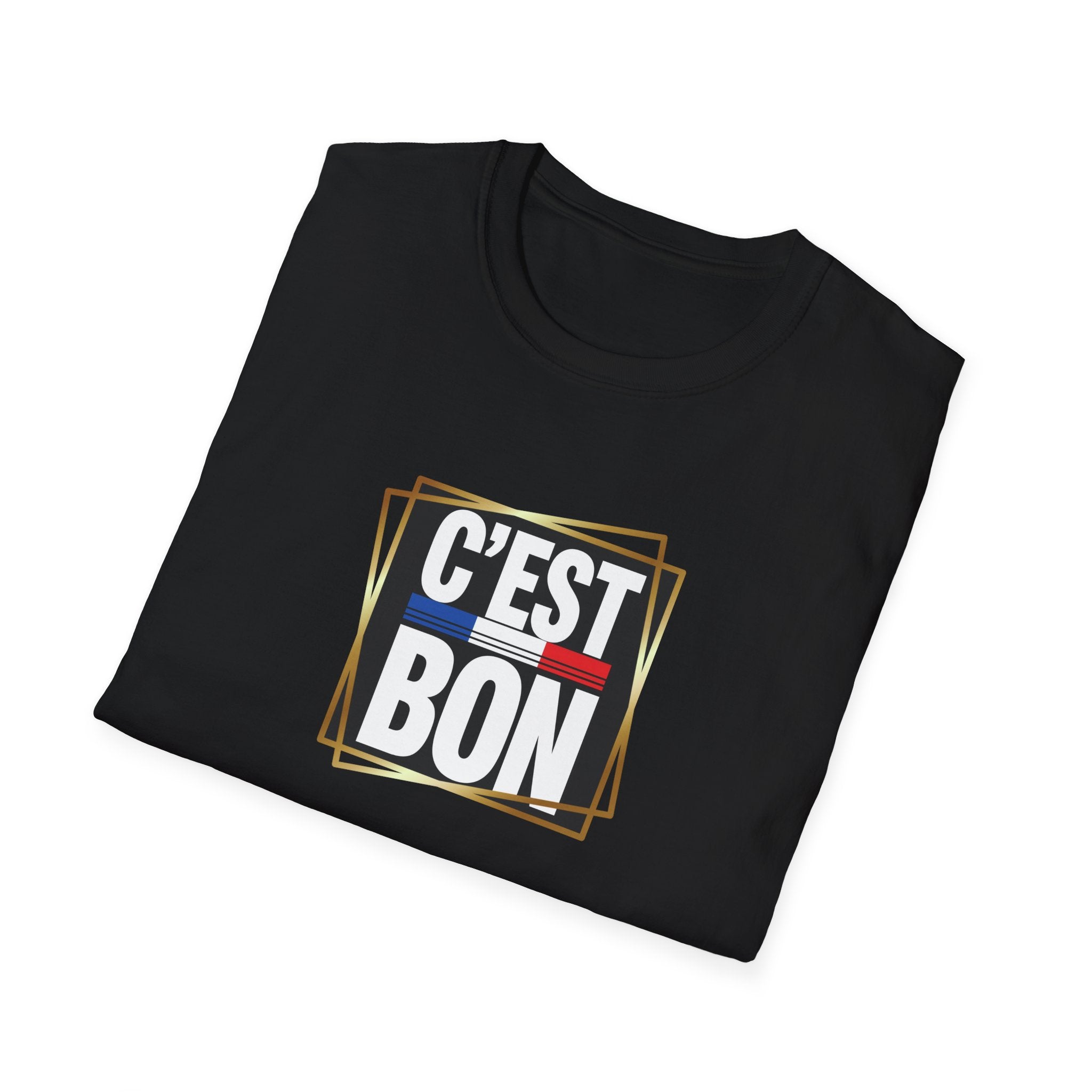 C'EST BON T-Shirt | French Phrase Graphic Tee, Bold Typographic Design